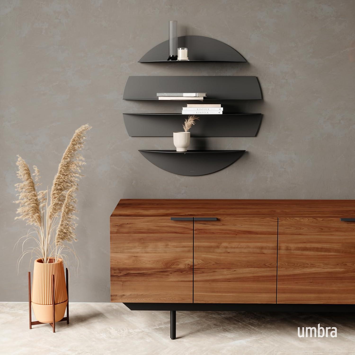 4 Piece Circle Metal Floating Shelf