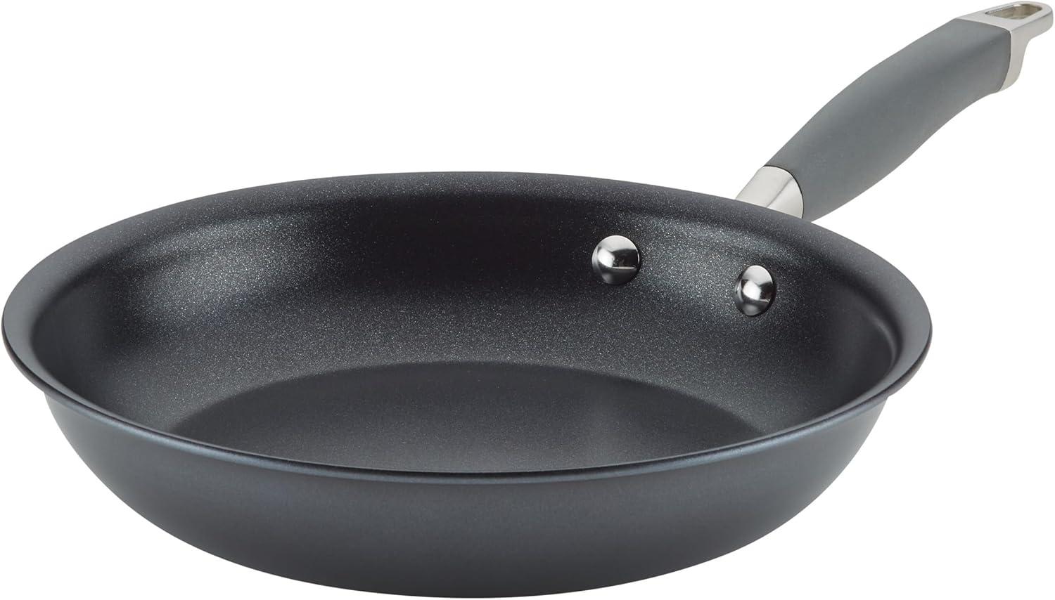 Anolon Advanced Home 10.25" & 12.75" Twin Pack Open Fry Pans Moonstone: Nonstick, Hard Anodized, Oven-Safe, Hand Wash