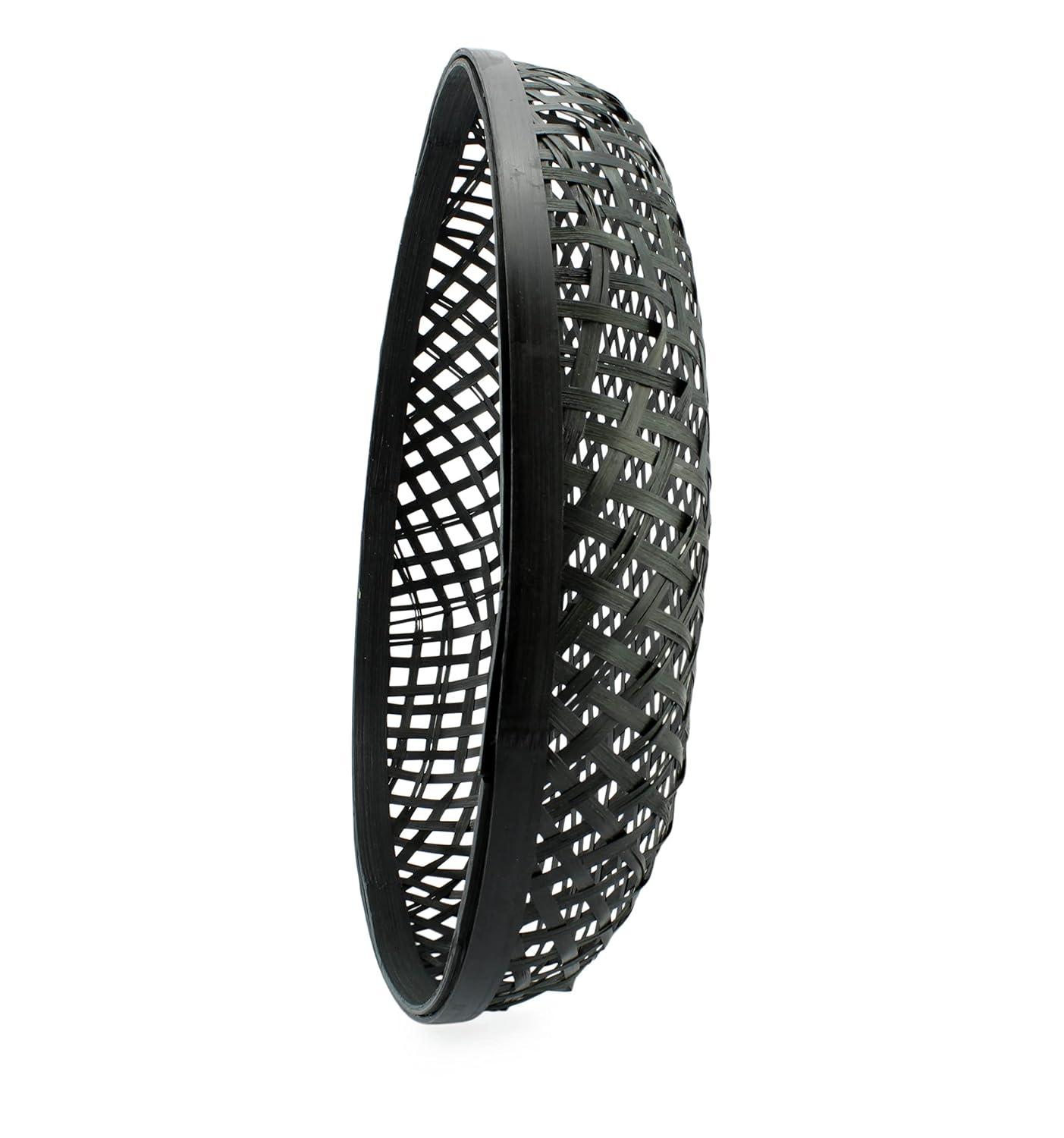 AuldHome Design Black Boho Wall Baskets 2pk; Wall Decor Baskets