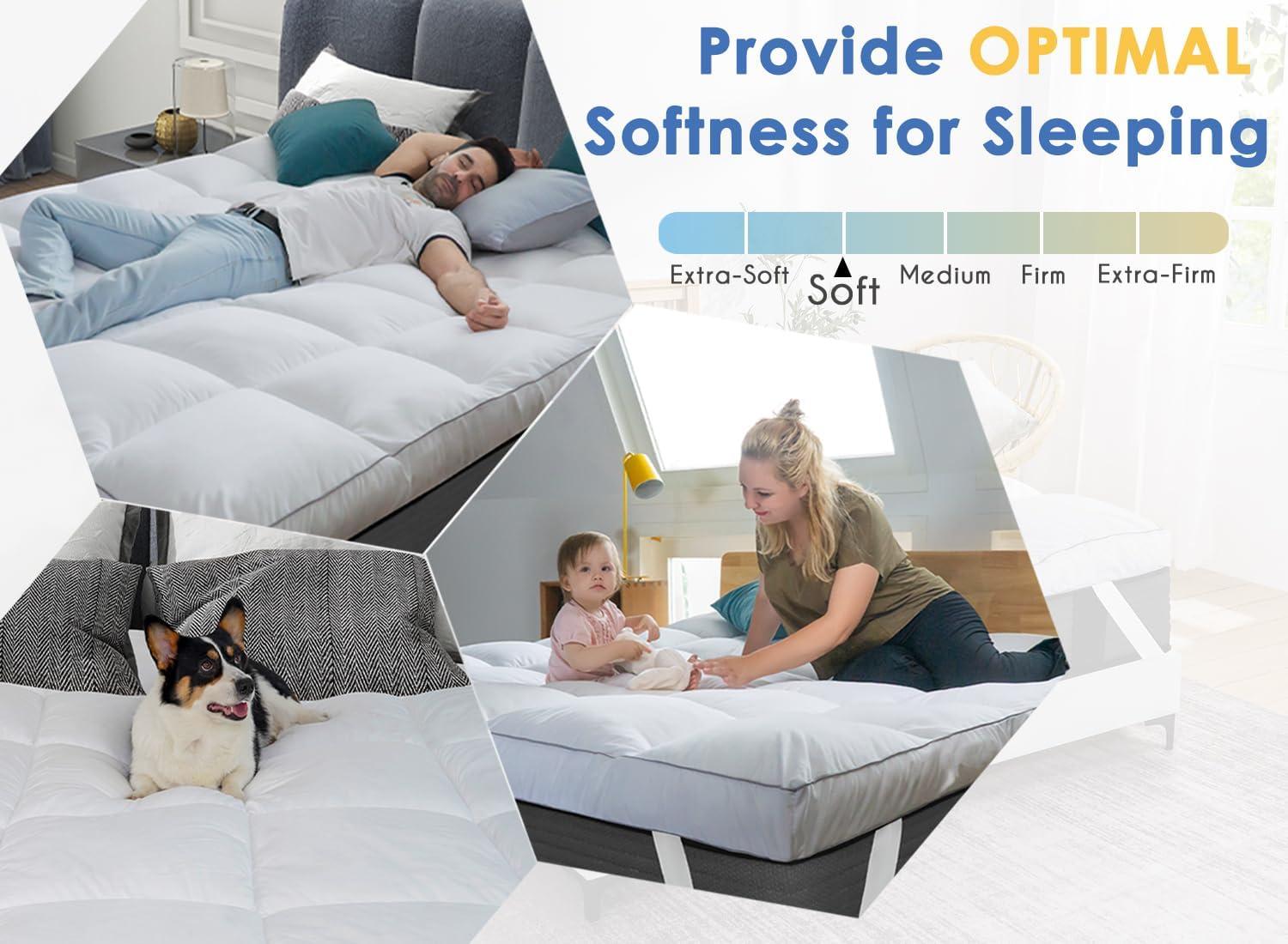 Twin White Down Alternative Pillow Top Featherbed