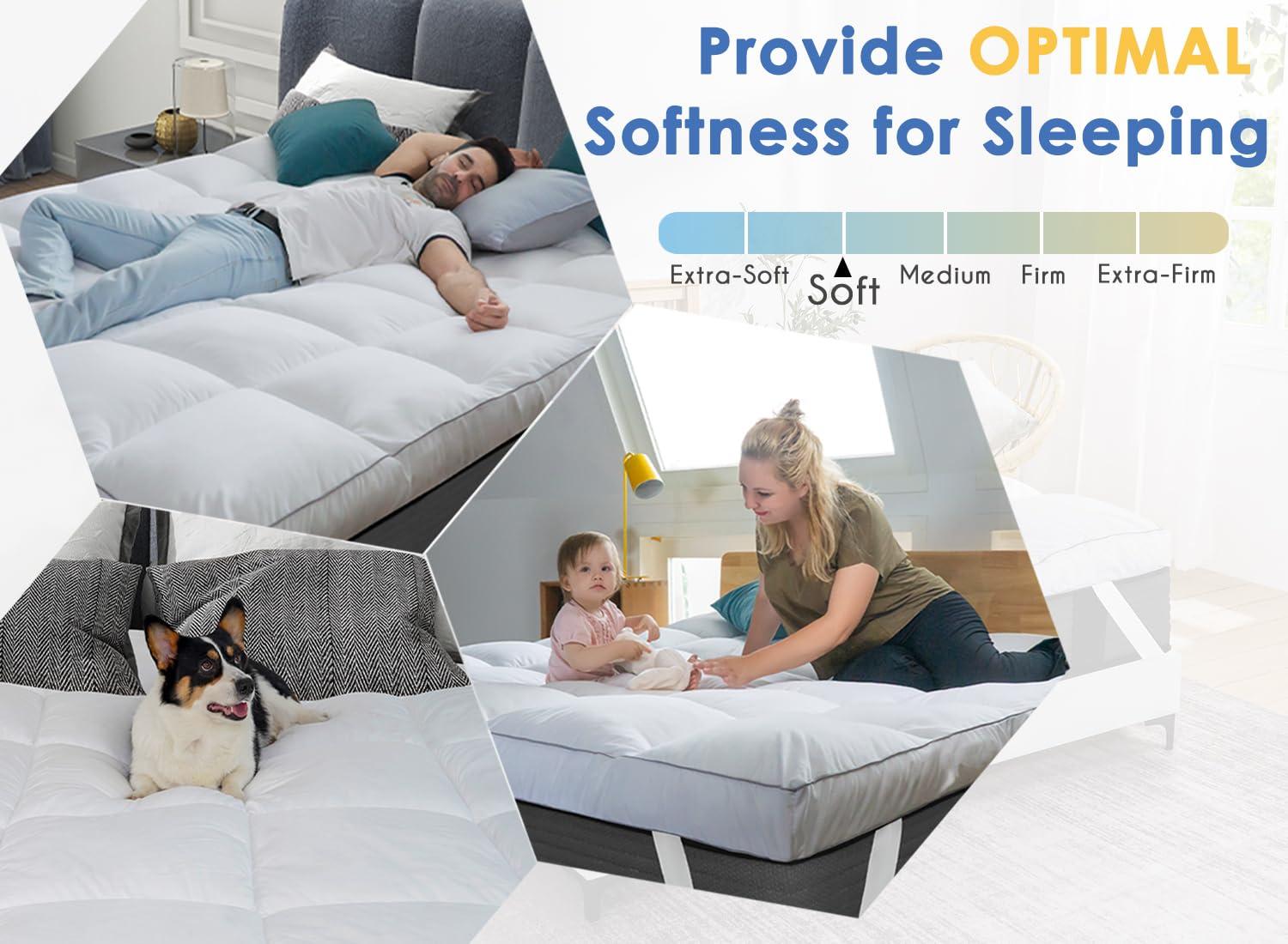 Twin White Down Alternative Pillow Top Featherbed