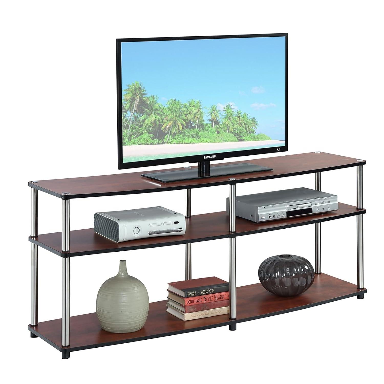 Northfield Admiral Deluxe Coffee Table with Shelves, White Faux Marble