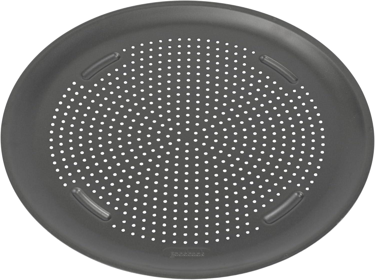 GoodCook 15.75" Black Nonstick Perforated Pizza Pan