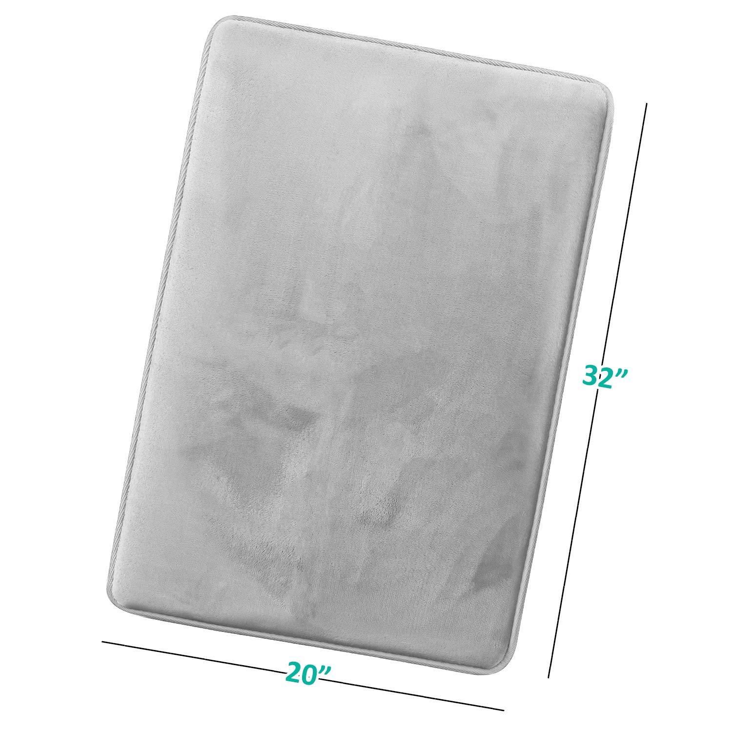 Clara Clark Ultra Soft and Absorbent Memory Foam Bath Rug Set with Non-Slip Backing