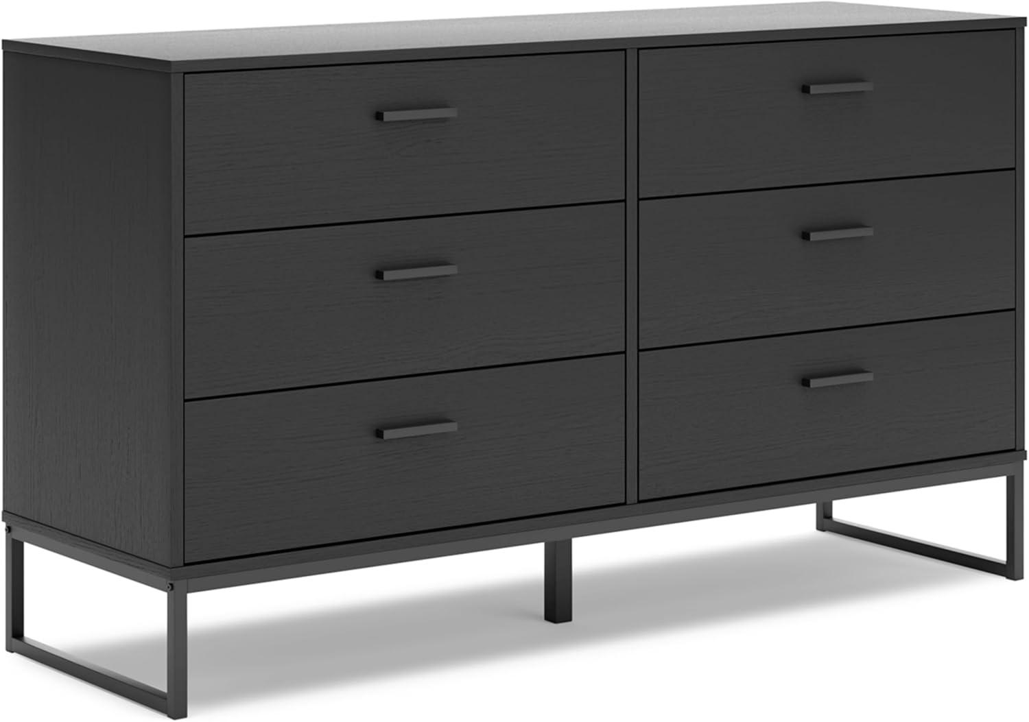 Signature Design by Ashley Socalle 6 Drawer Dresser, Black