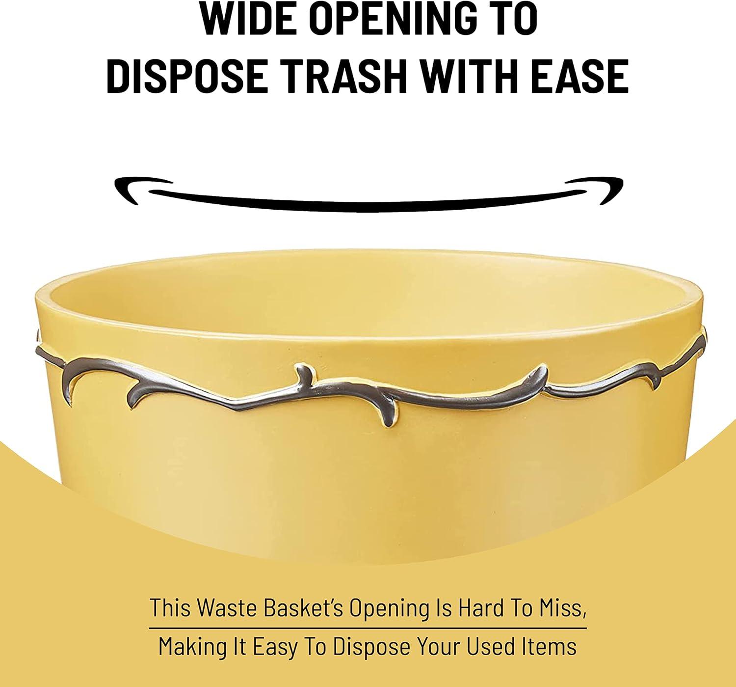 Plastic Open Waste Basket - 4 Gallons