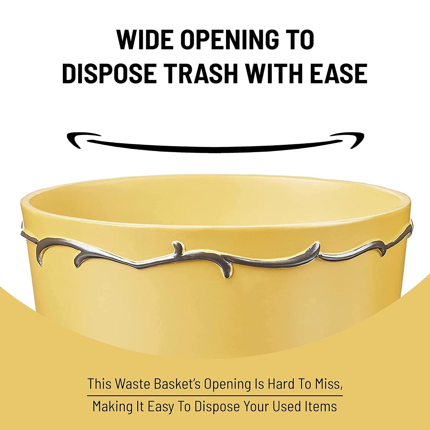 Popular Bath Plastic Open Waste Basket - 4 Gallons