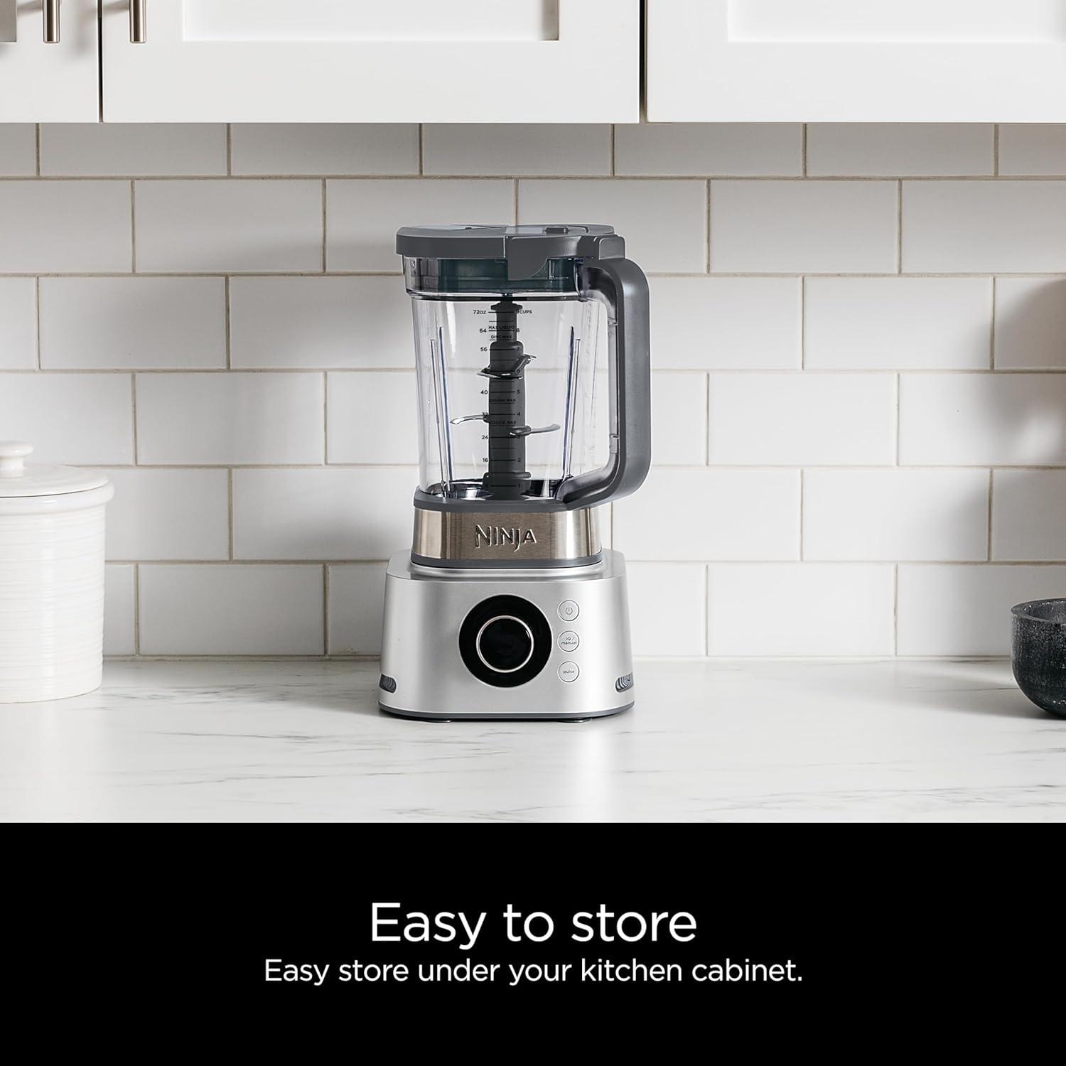 Ninja Ninja Blender and Food Processor System, Power Blenders For-Kitchen and Personal Size, Smoothie Maker, 6 Functions, 72-oz. Glass Pitcher and To-Go Cups