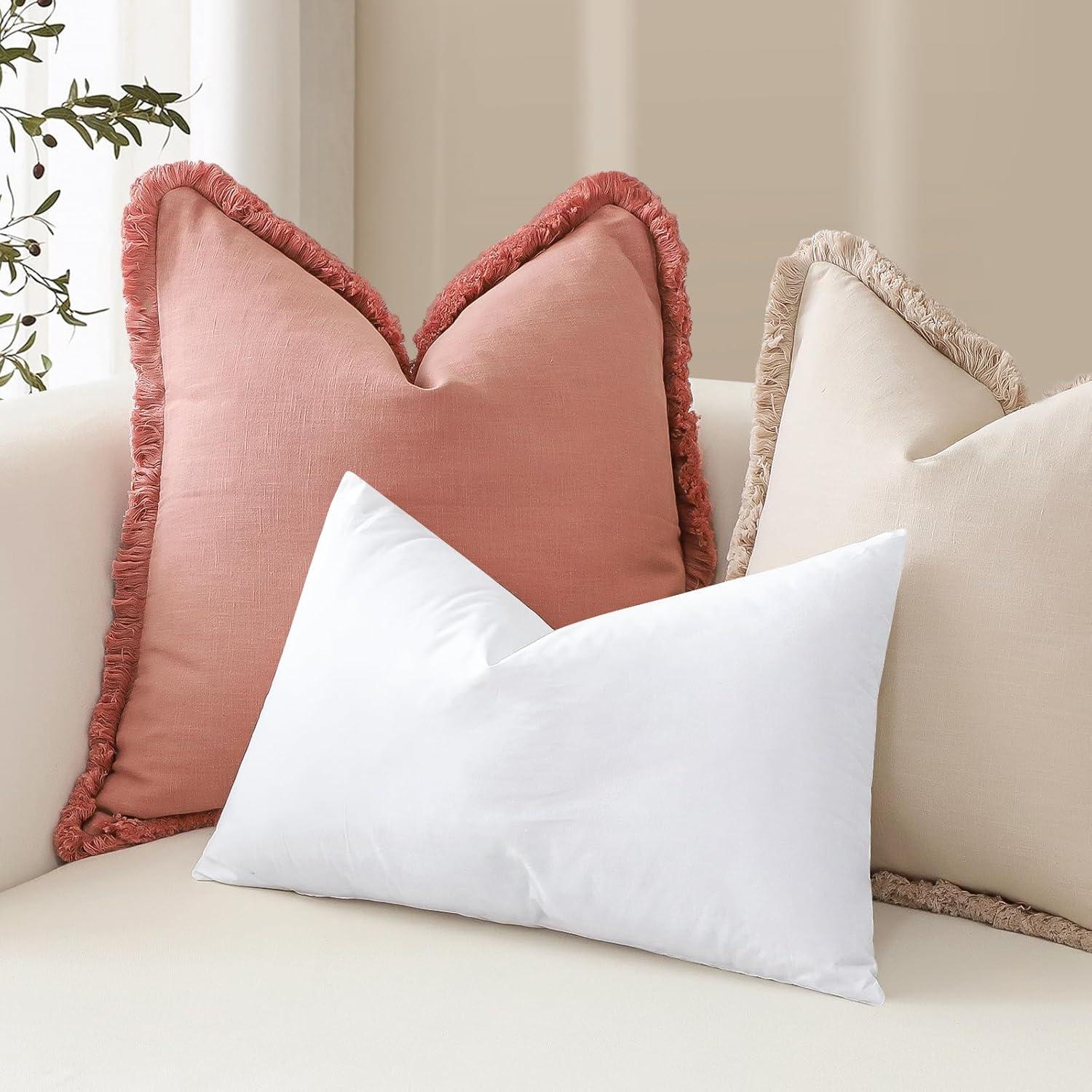 16x16 White Polyester Synthetic Down Pillow Insert