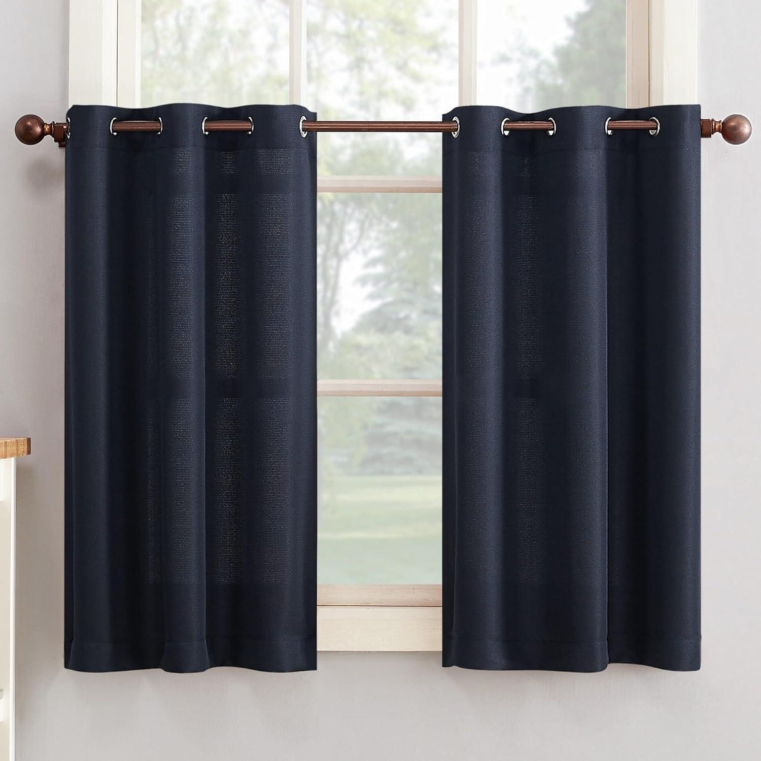 No. 918 Montego Window Curtain Valance/Kitchen Curtains, Set of 2, 56" x 24"