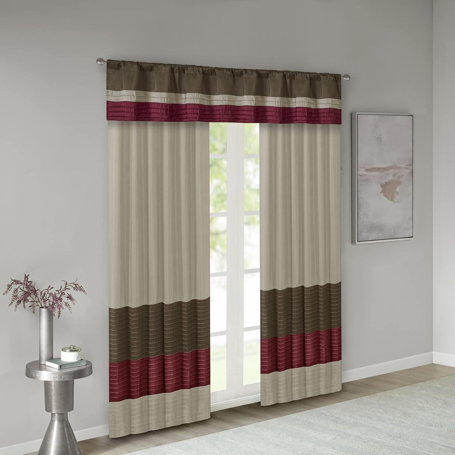 Madison Park Amherst Polyoni Pintuck Single Window Valance