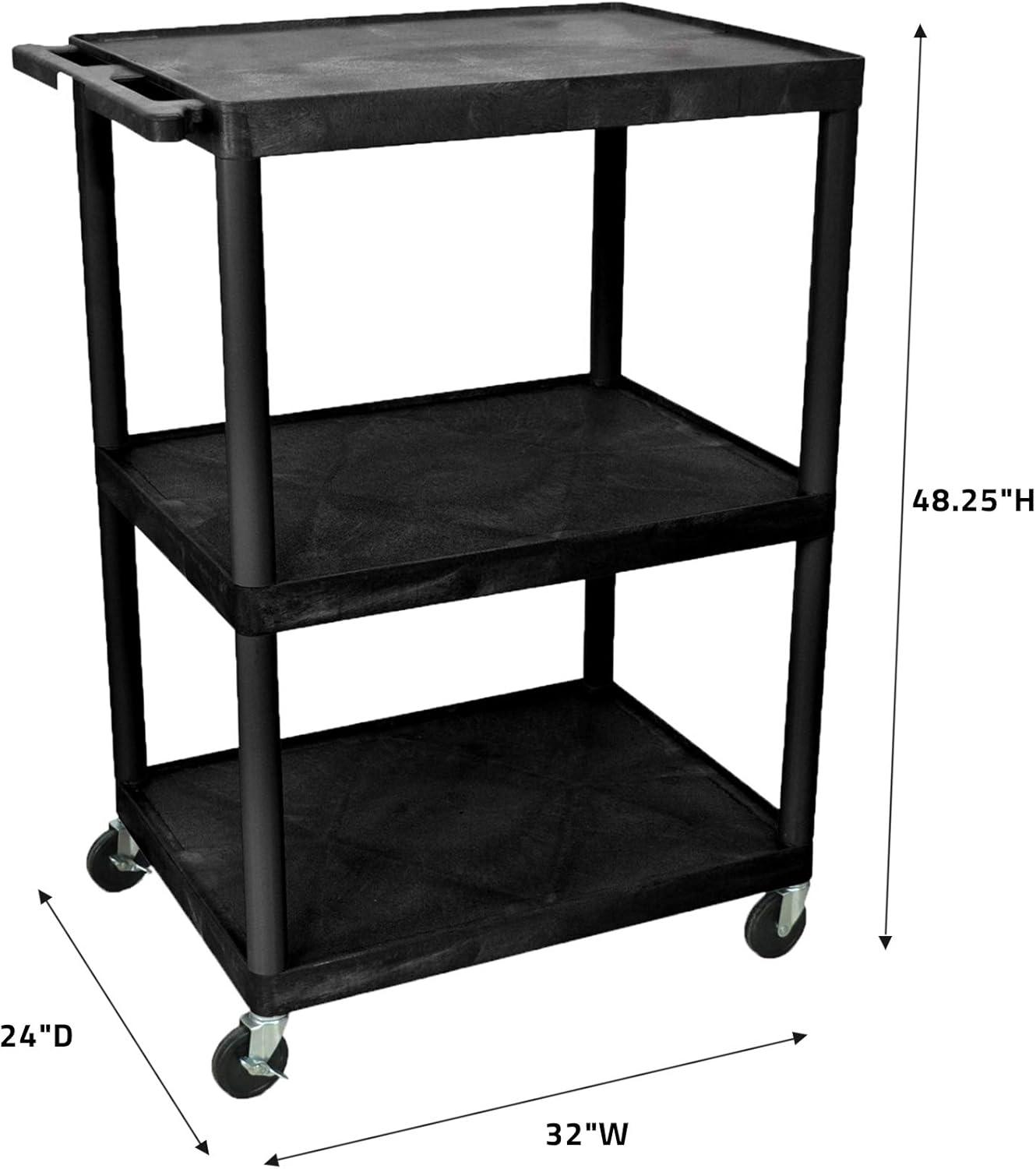 LP Carts Series High Open Shelf AV Cart