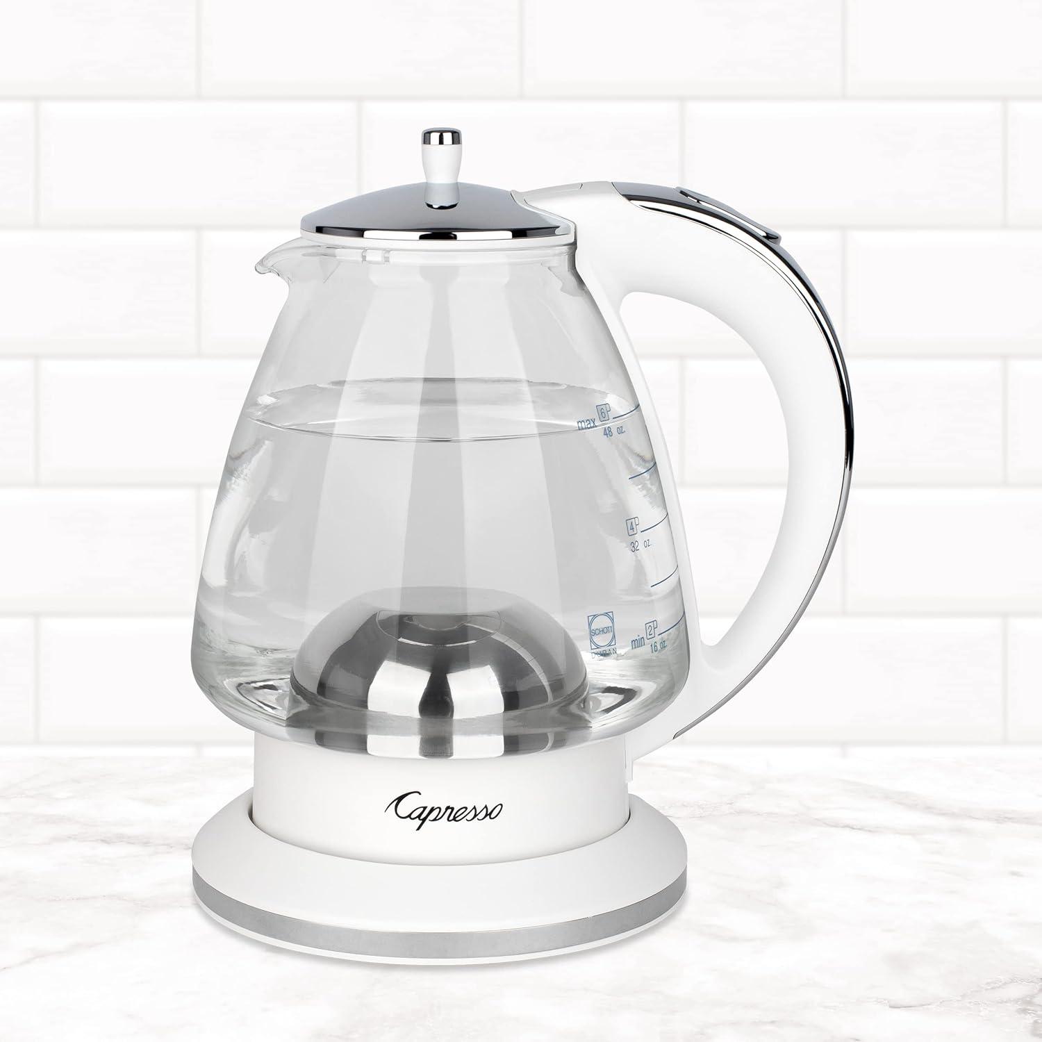 Capresso ® H20 White Electric Glass Tea Kettle