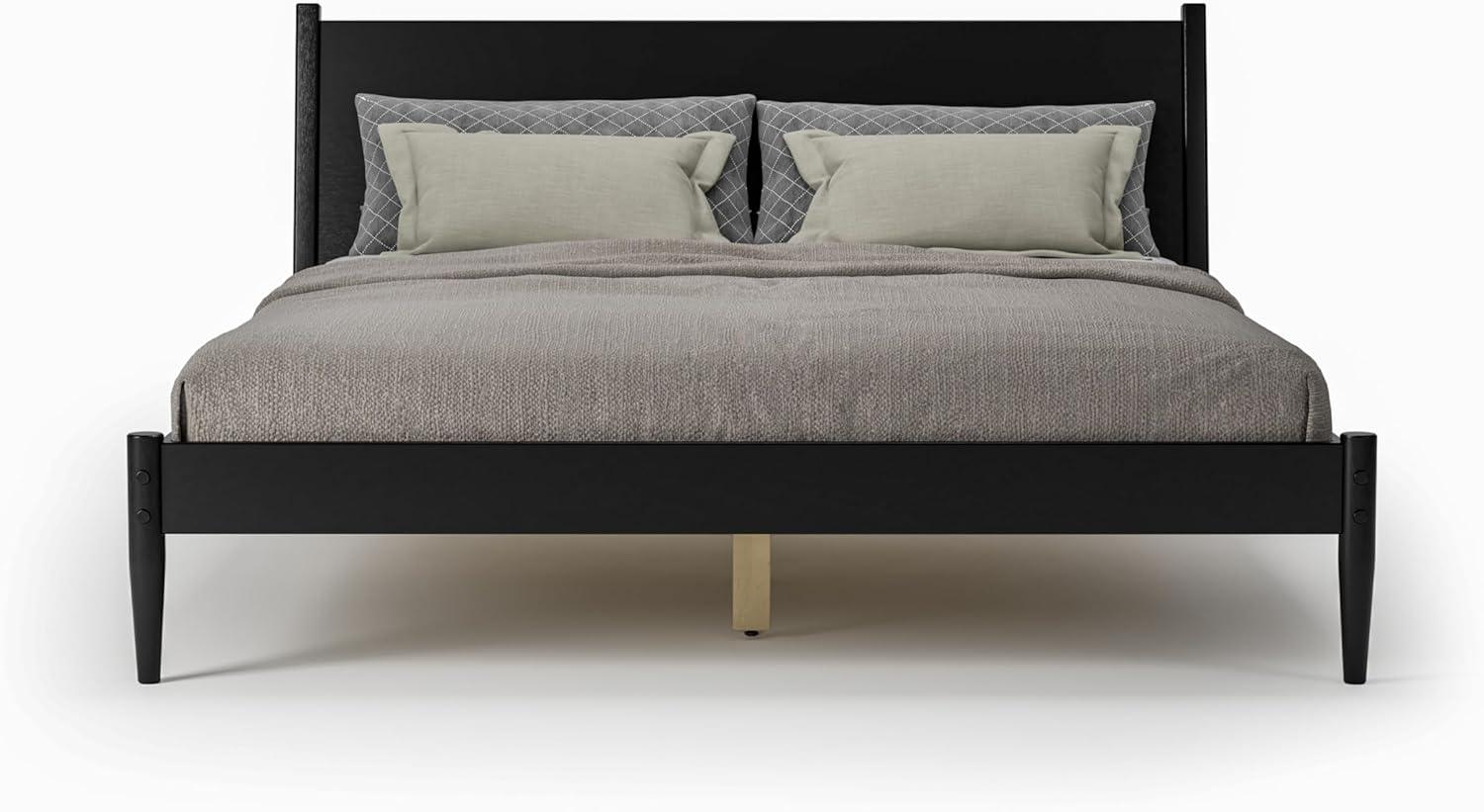 Mid-Century Panel Bed - King Size - Light Oak