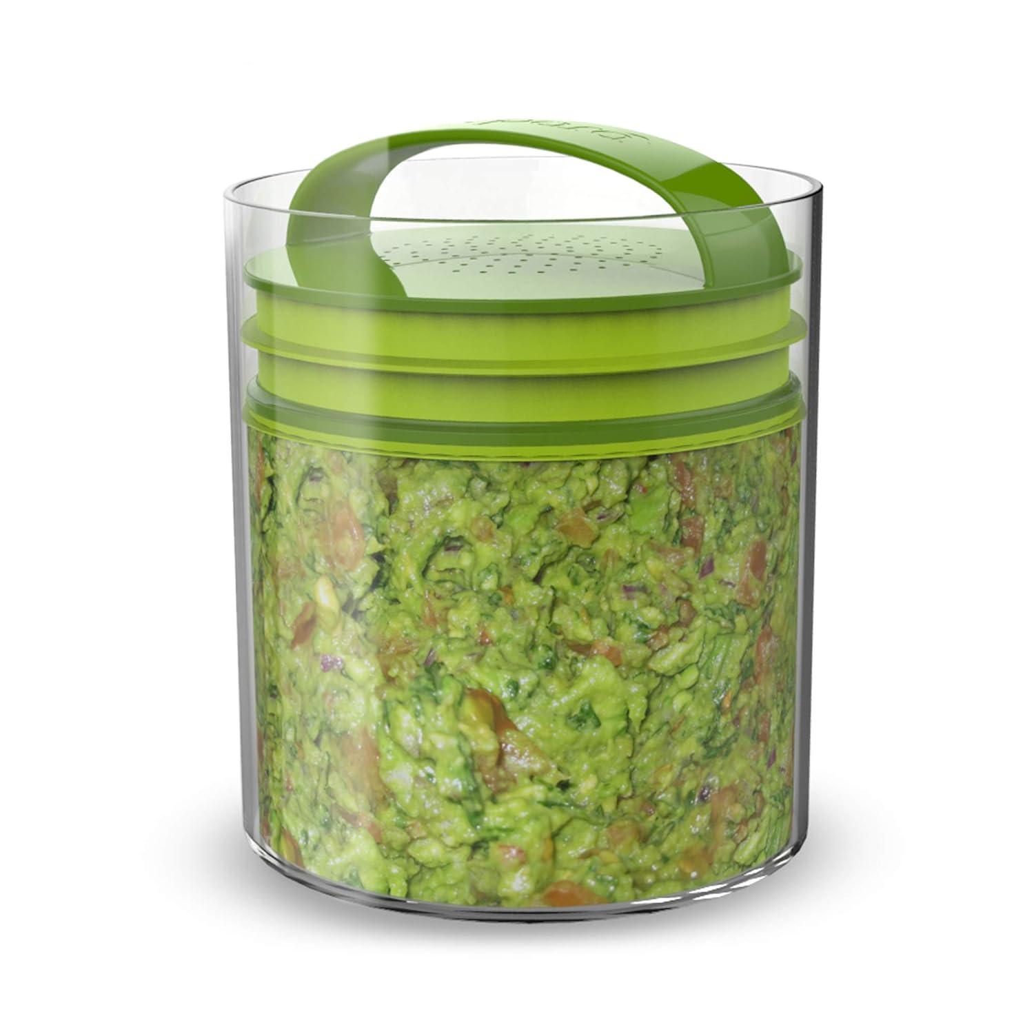 Prepara Green Grocer Super Savor Vacuum Seal Food Storage Container, Green
