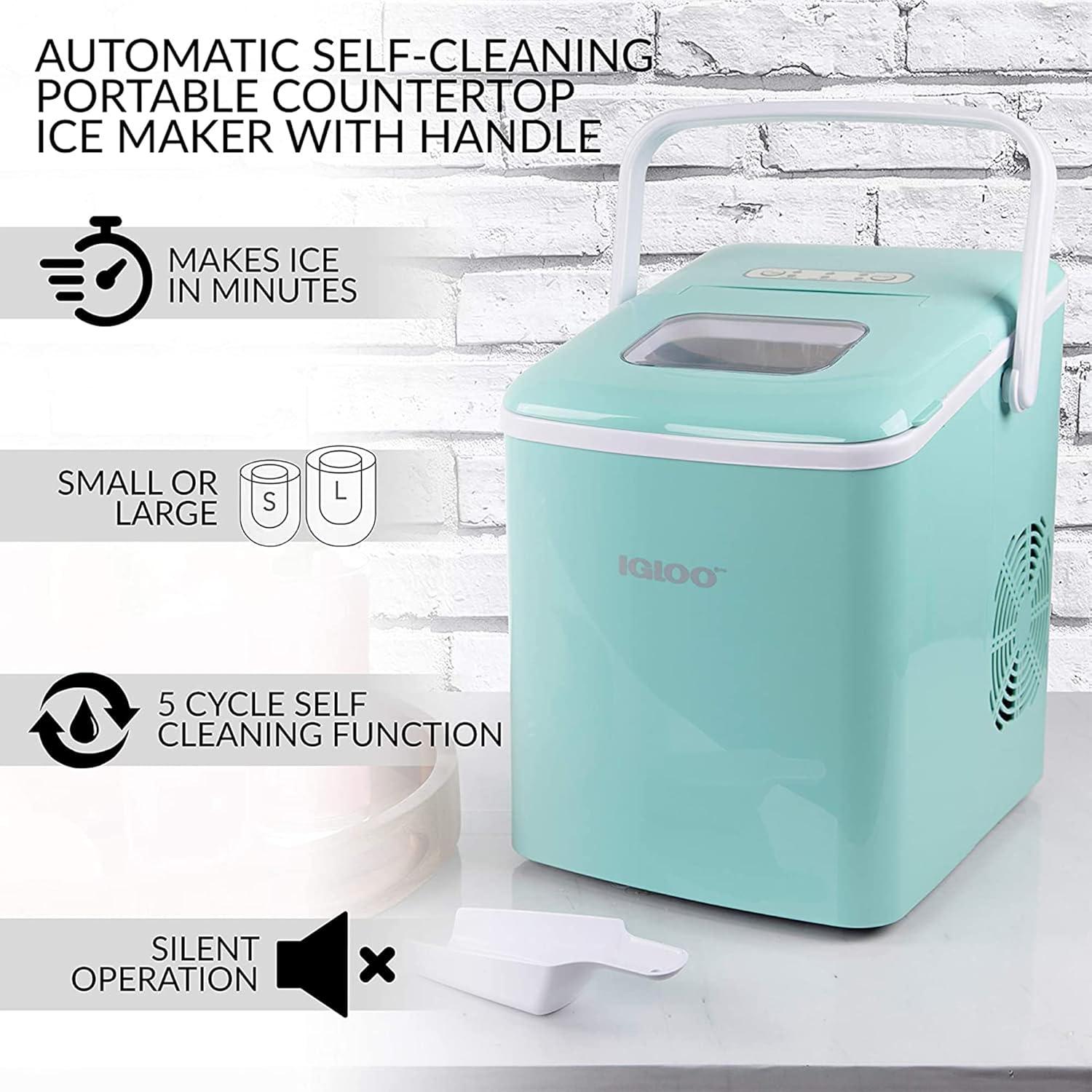 Igloo Igloo 26-Pound Automatic Self-Cleaning Portable Countertop Ice Maker Machine With Handle