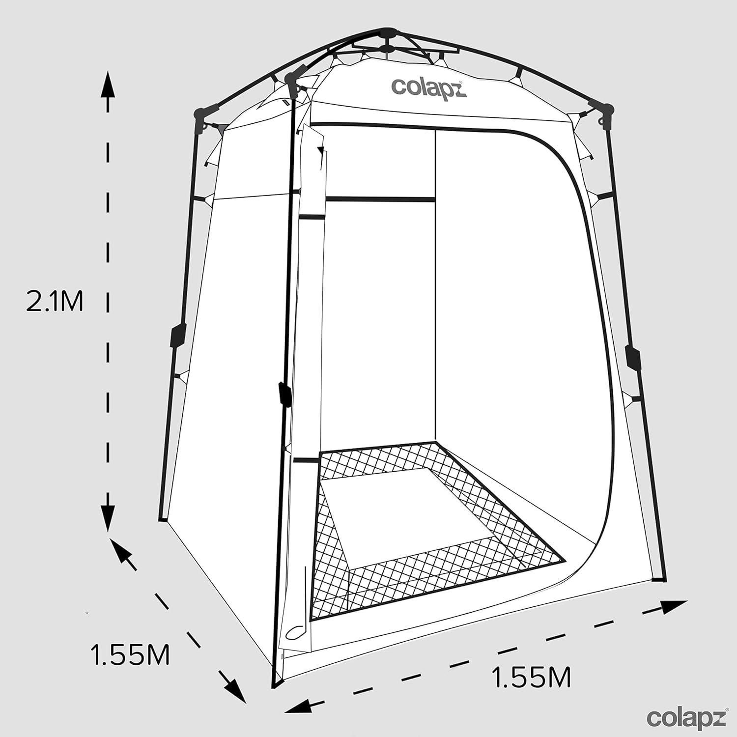 Colapz Tall Gray Polyester Camping Shower and Toilet Tent