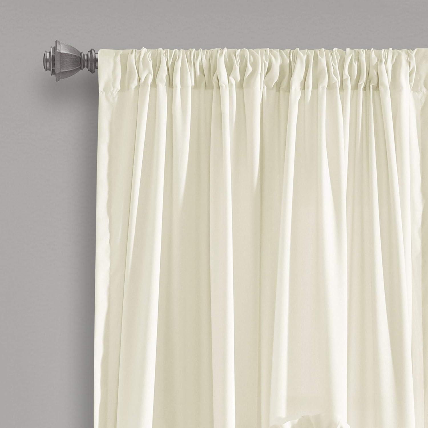 Lush Decor Synthetic Semi Sheer Single Curtain Panel Single Panel