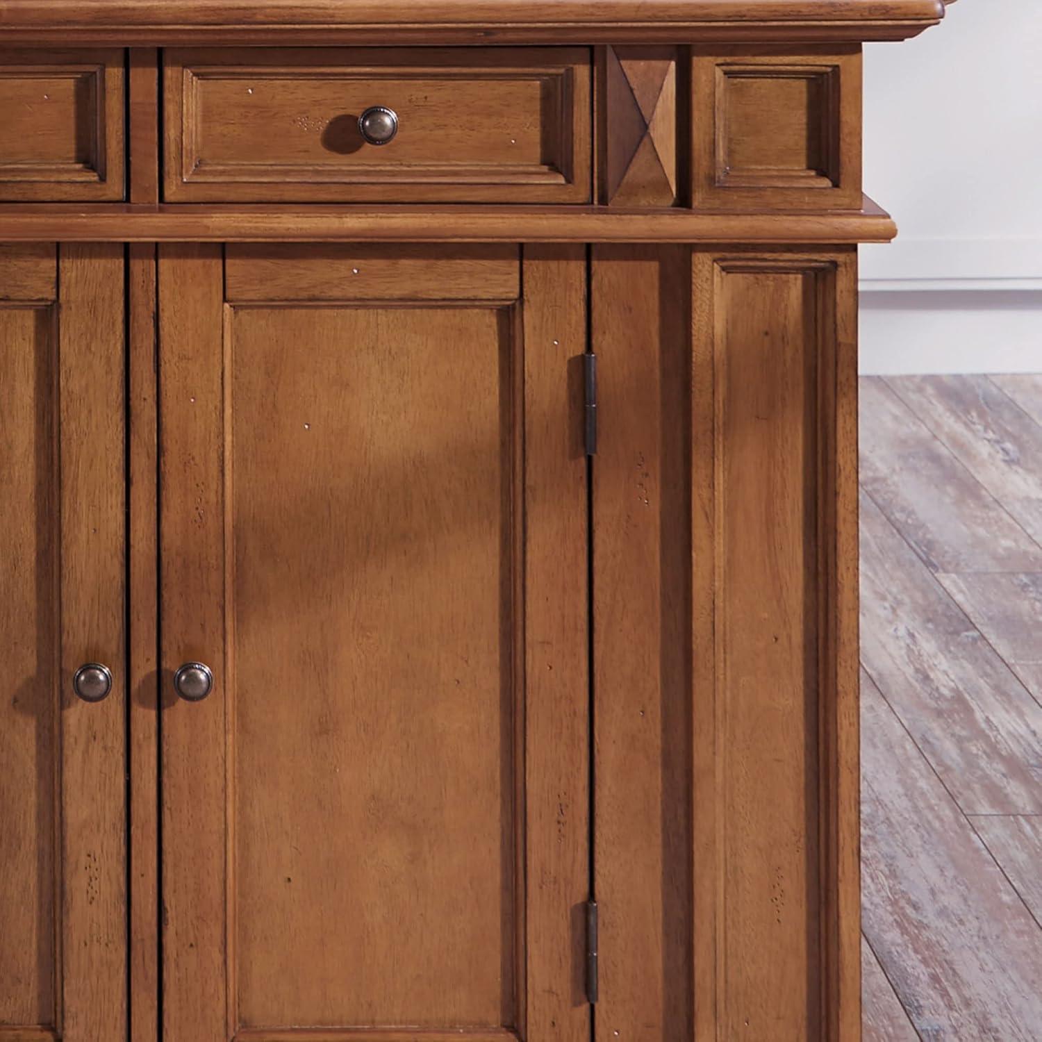 Kitchen Island Wood/Cottage Oak - Home Styles: Storage, Adjustable Shelves, Hardwood Frame