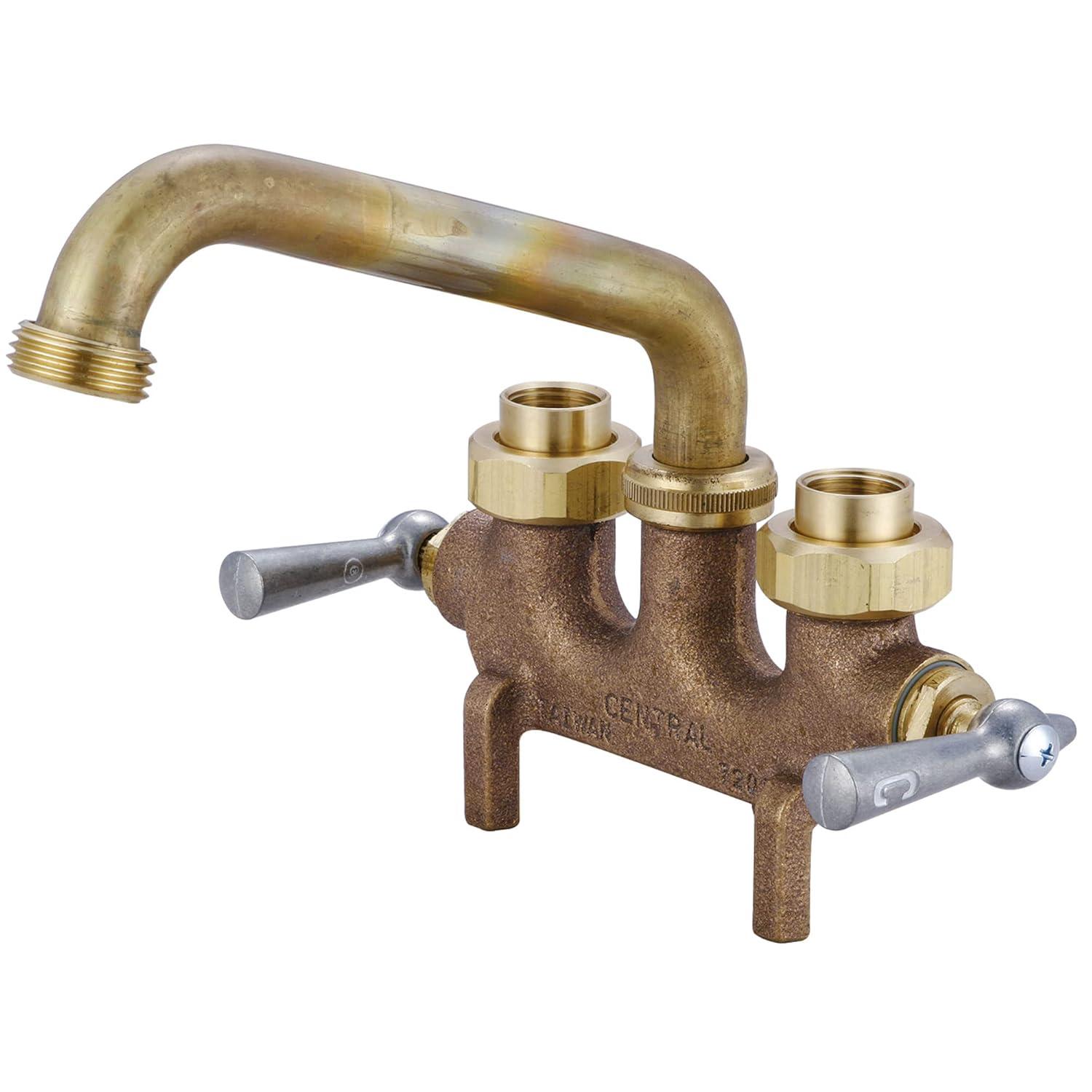 Central Brass 0465 Two-Handle Laundry Faucet, Brass