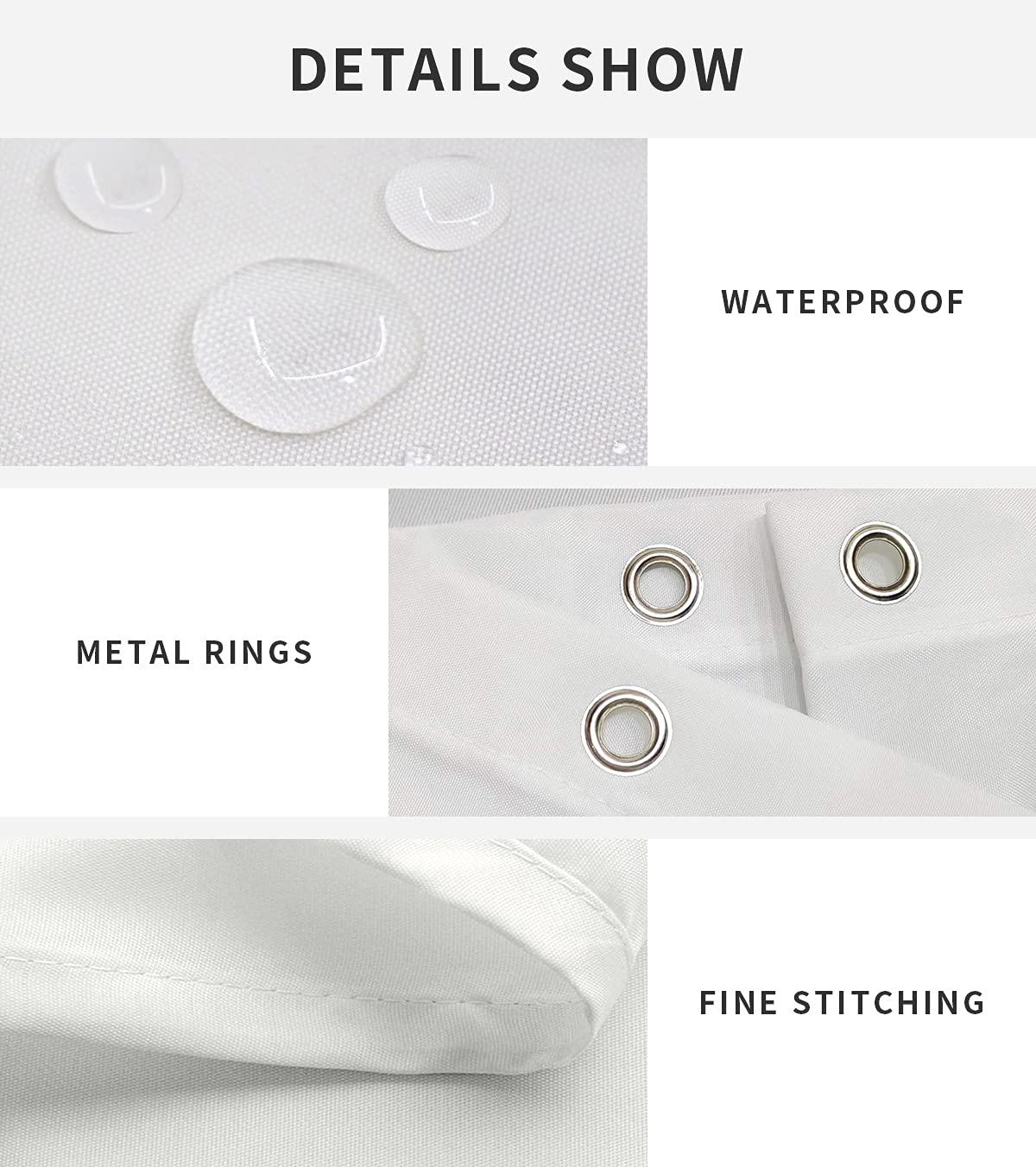 Marble Shower Curtain Ombre Blue Gold, Modern for Bathroom Blue Golden Lines Striped Fabric Waterproof Polyester, 72 x 72 Inches