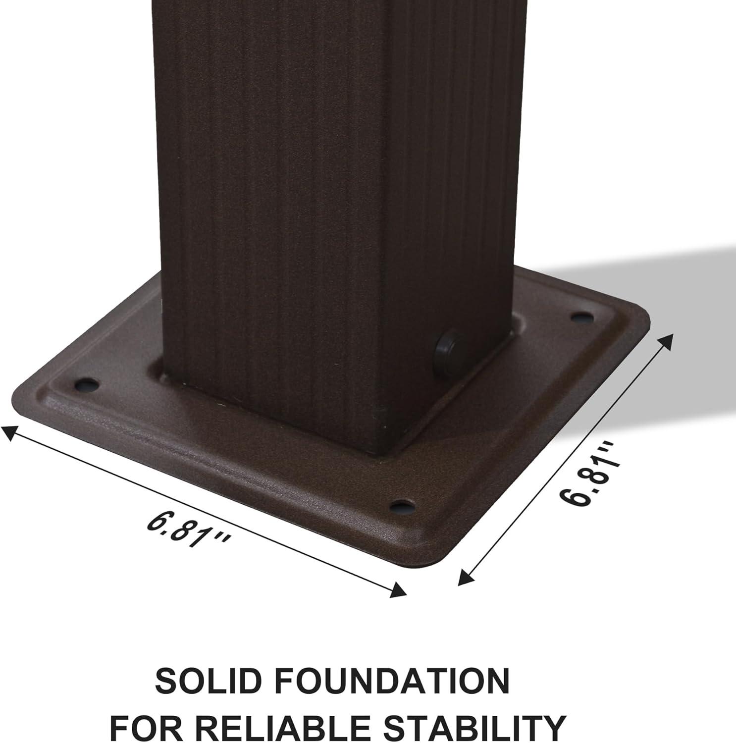 PURPLE LEAF Pergola 10' X 13' Outdoor Retractable Metal Patio Pergola with Shade Cover for Garden Yard Pavilion Grill for Beach Deck Gazebo, Terra