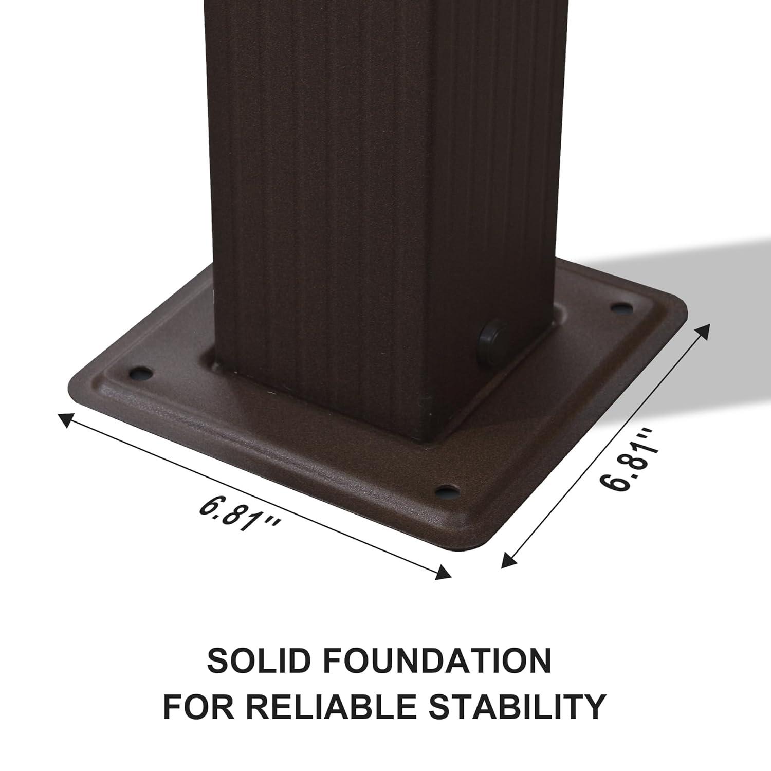 PURPLE LEAF Pergola 10' X 13' Outdoor Retractable Metal Patio Pergola with Shade Cover for Garden Yard Pavilion Grill for Beach Deck Gazebo, Terra