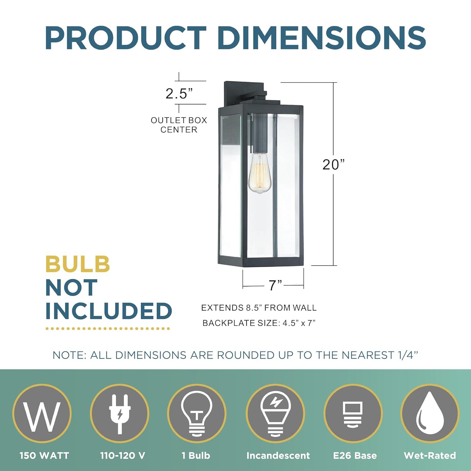 Quoizel Lighting Westover 1 - Light Sconce in  Earth Black