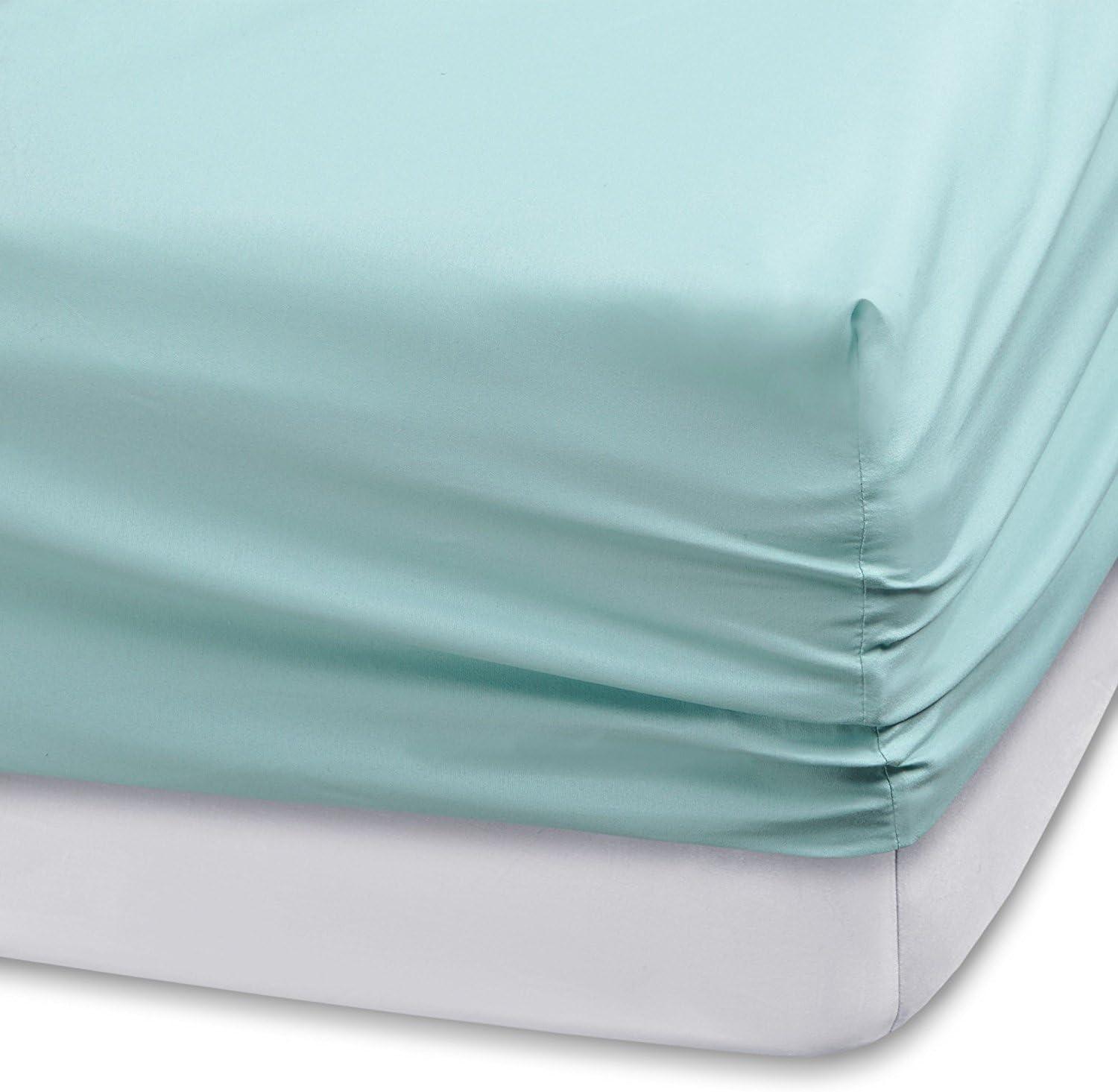 Comfort Spaces Solid 100% Polyester Microfiber Solid Sheet Set, Full, Aqua