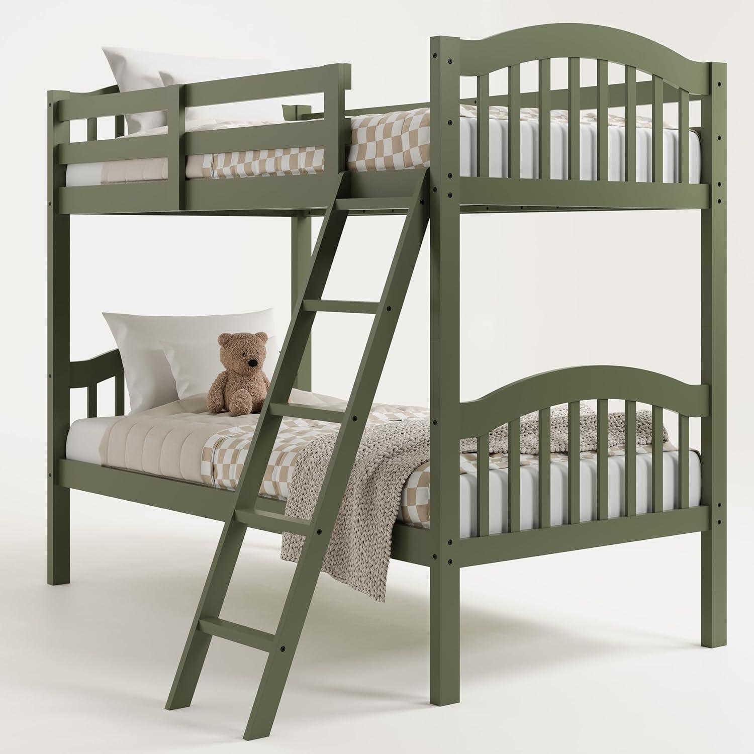 Long Horn Twin Over Twin Solid Wood Standard Bunk Bed by Storkcraft