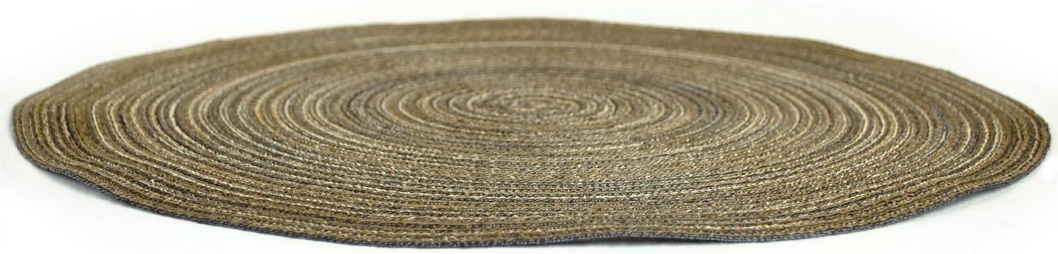 Set of 6 Variegated Lurex Round Woven Placemat Brown - Design Imports