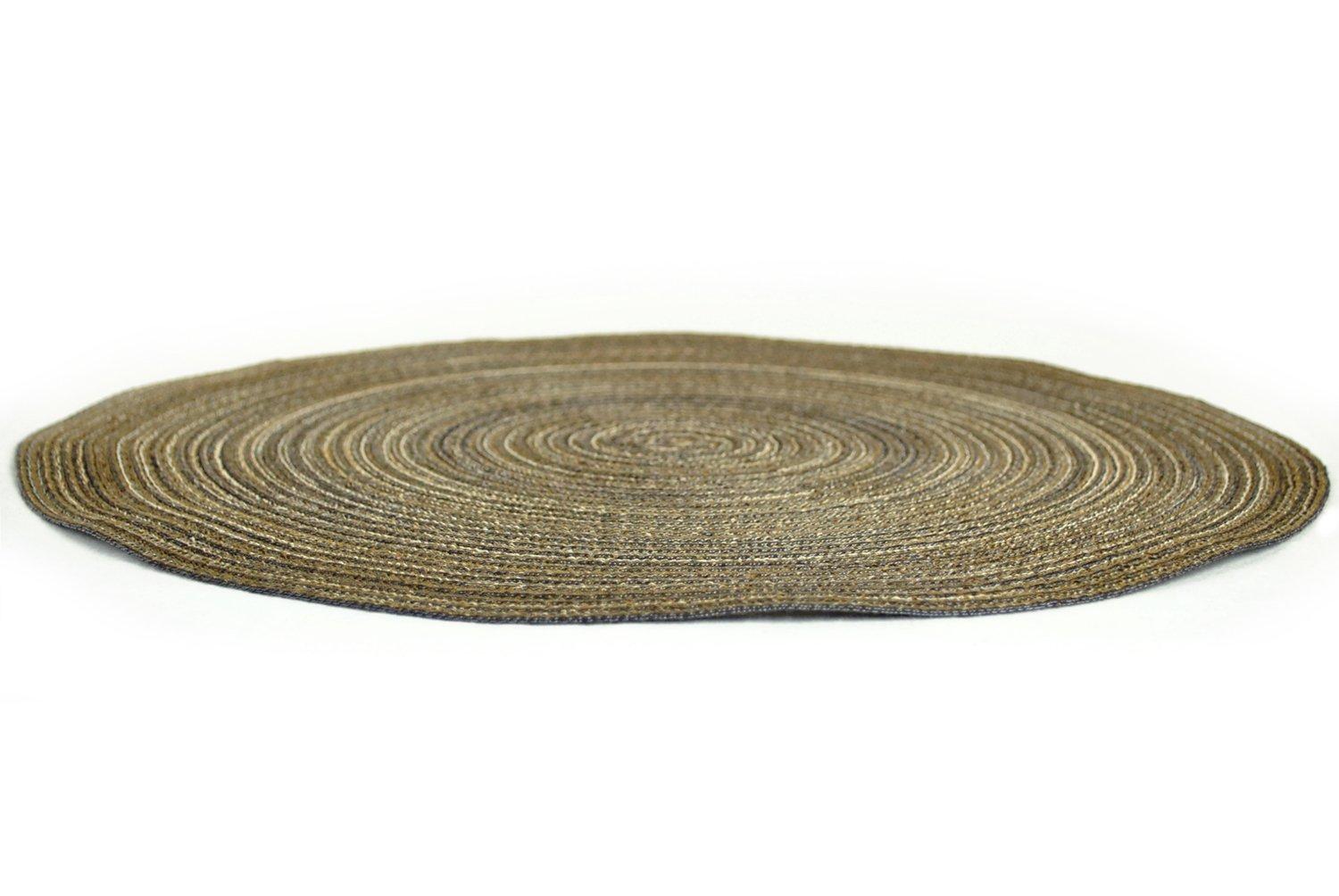 Set of 6 Variegated Lurex Round Woven Placemat Brown - Design Imports