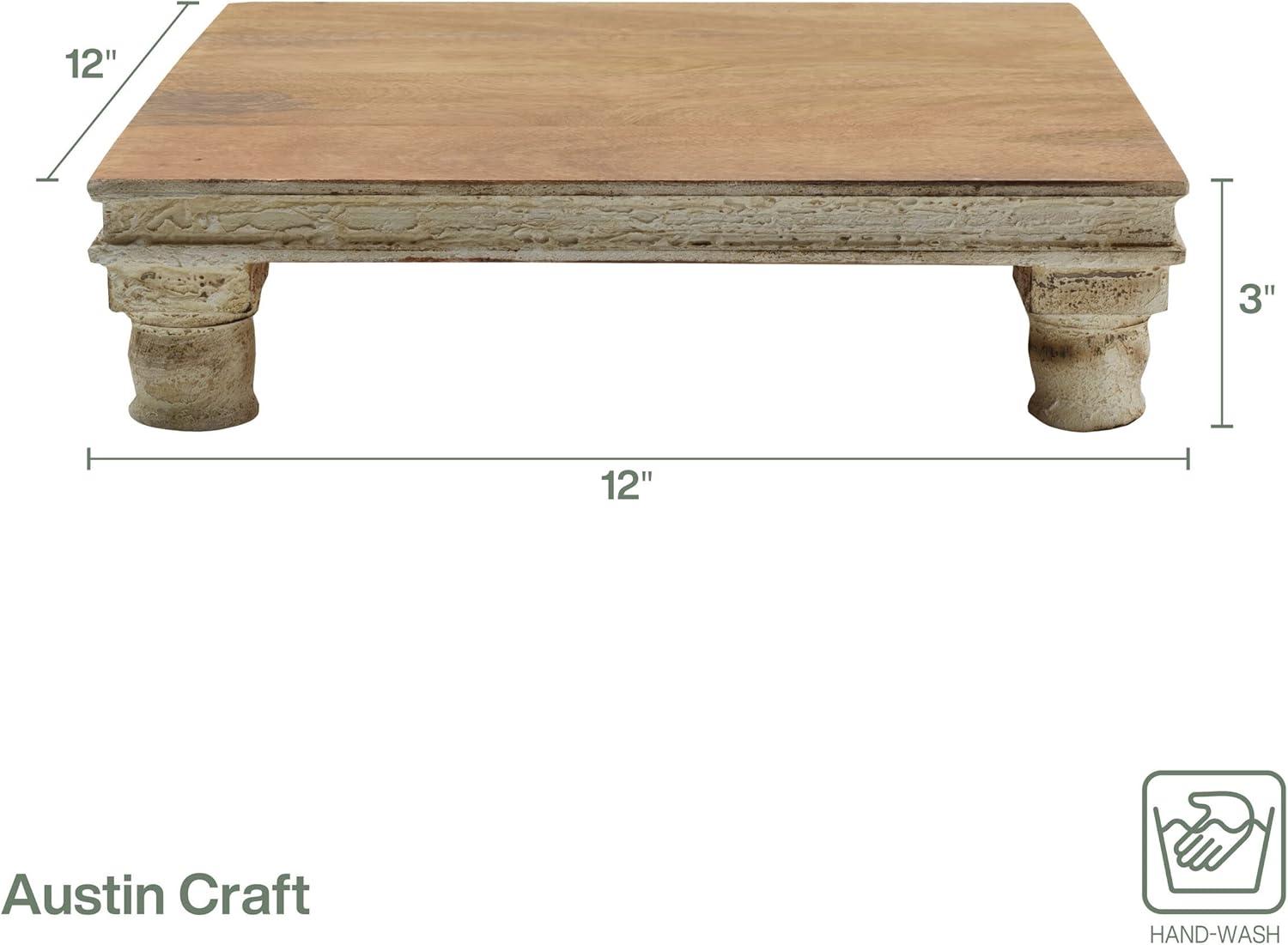 Fitz and Floyd Fitz and Floyd Austin Craft Raised Mango Wood Serving Board, 12-Inch