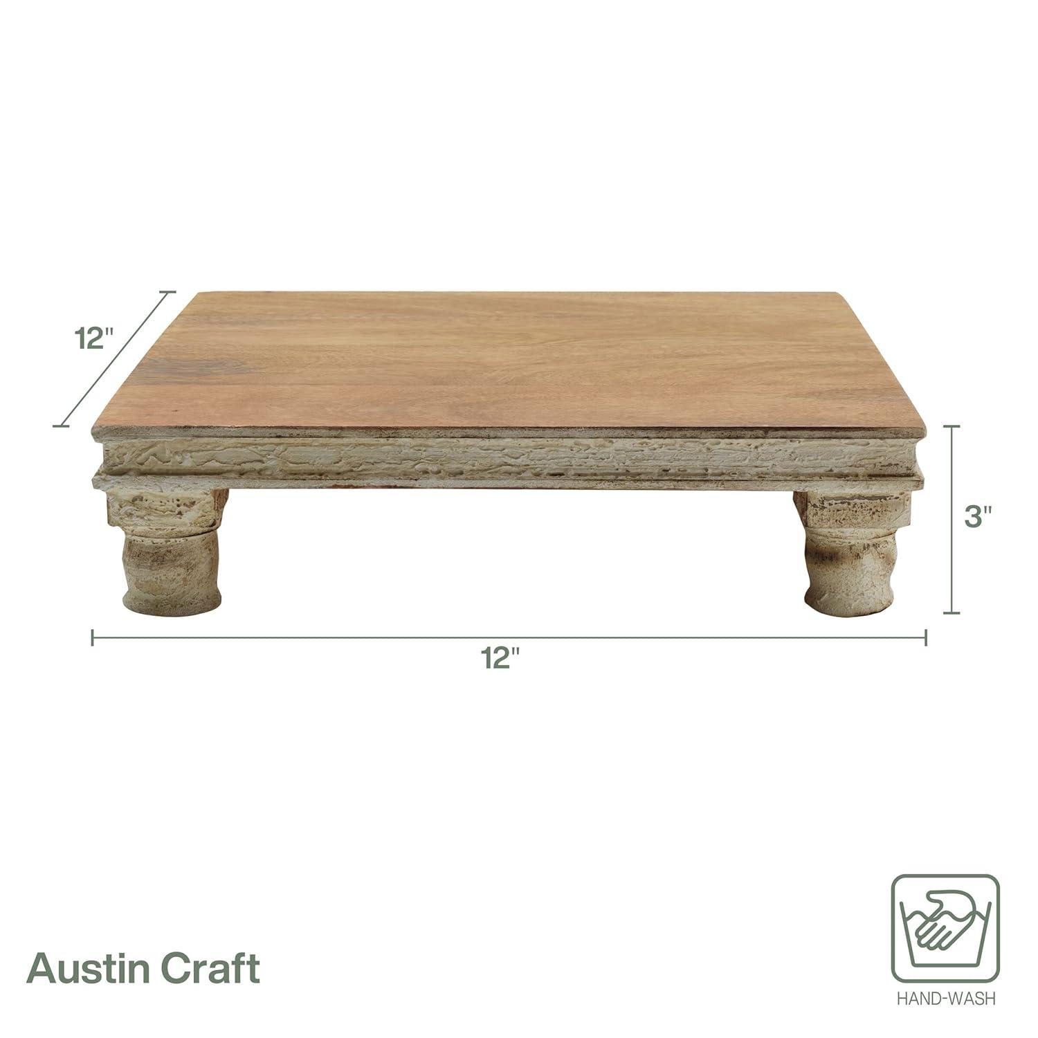 Fitz and Floyd Fitz and Floyd Austin Craft Raised Mango Wood Serving Board, 12-Inch