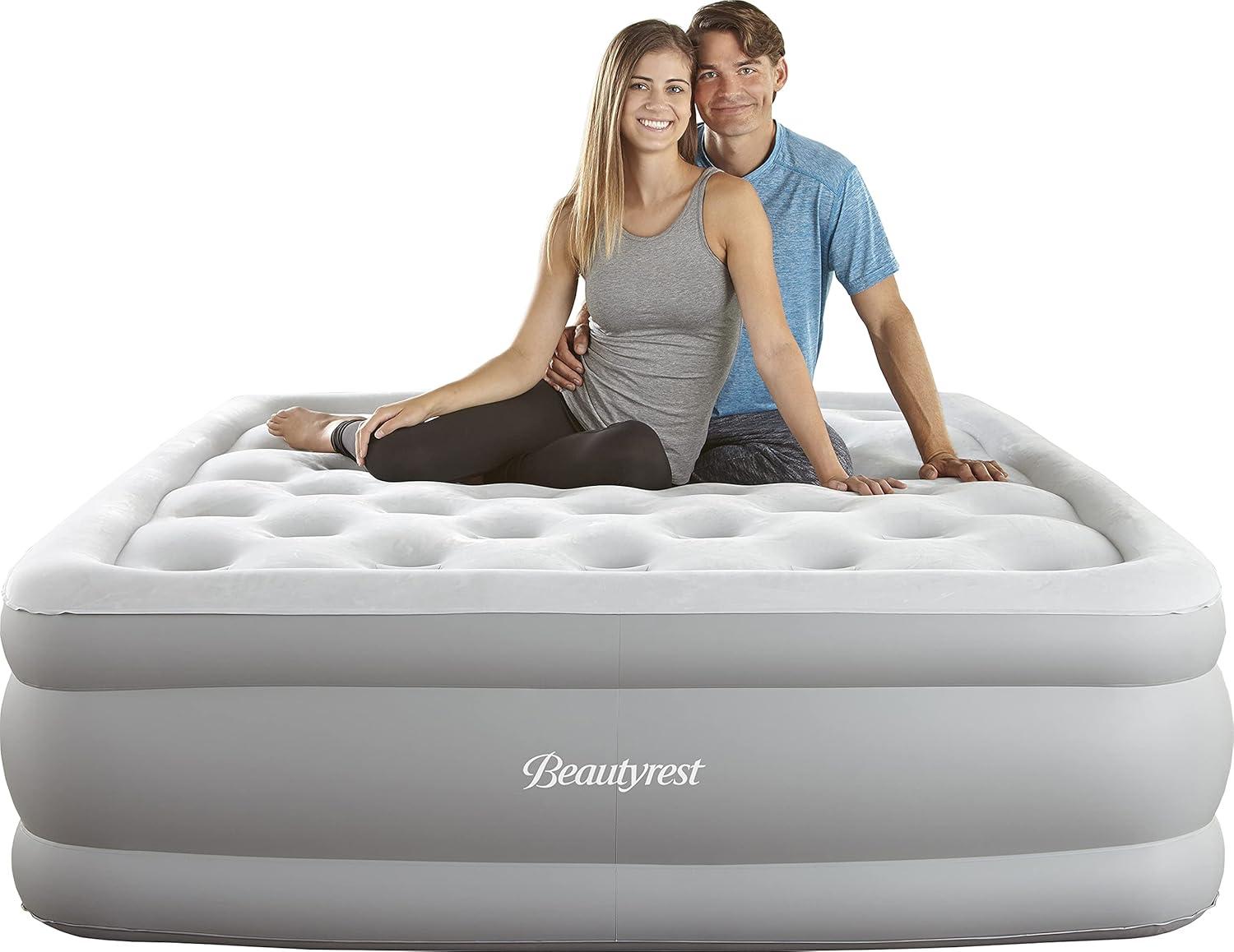 Beautyrest Queen Size Gray Raised Air Bed with Pump