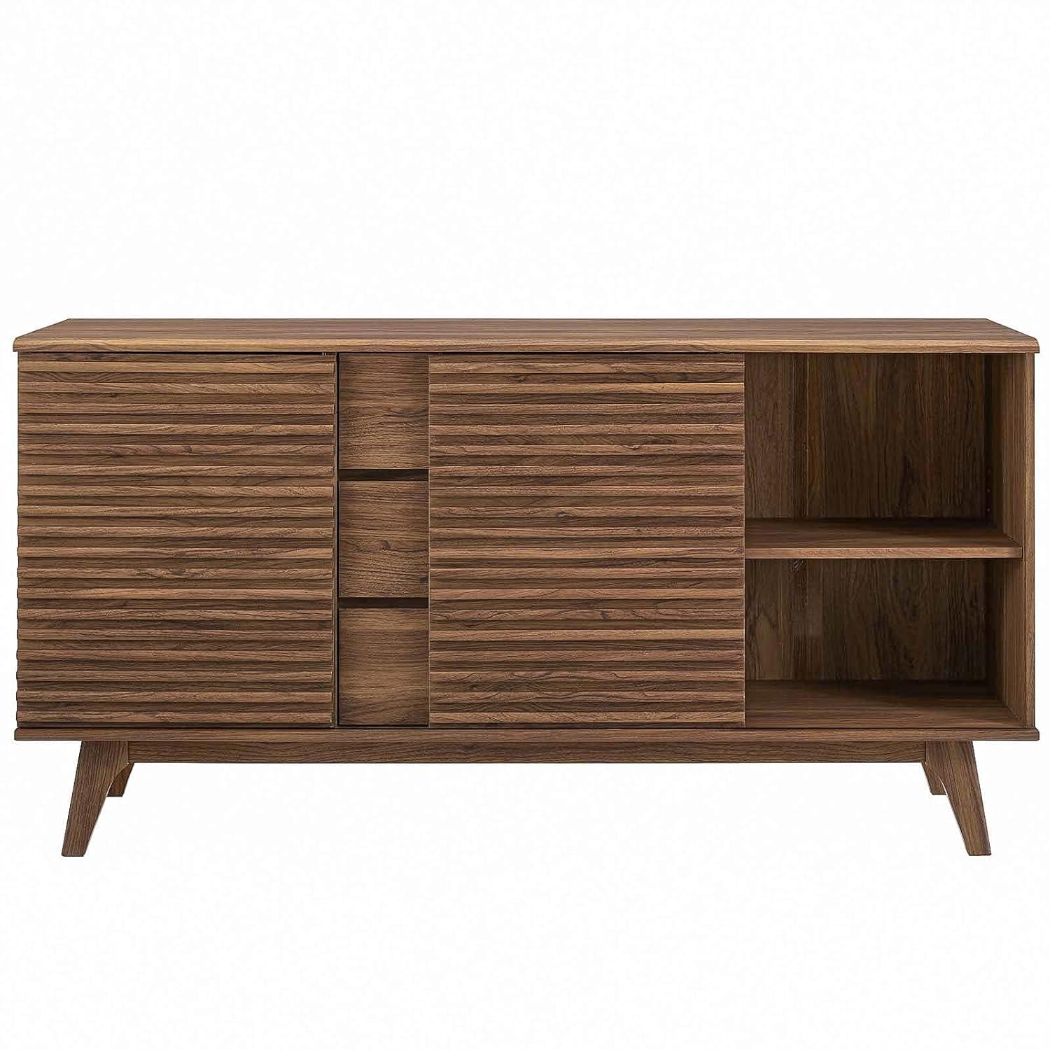 Modway Render 63 Sideboard Buffet Table or TV Stand - Walnut
