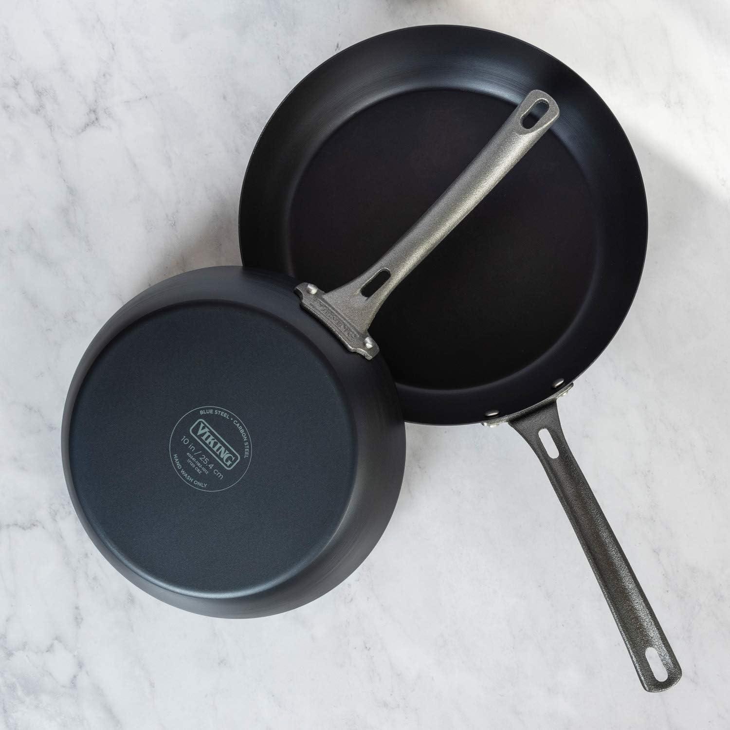 Viking Blue Carbon Steel 2 Piece Fry Pan Set