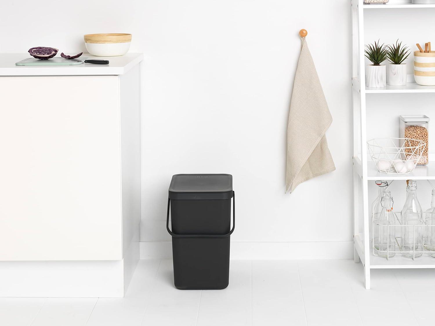 Brabantia Sort & Go Plastic Recycling Bin, 6.6 Gallon