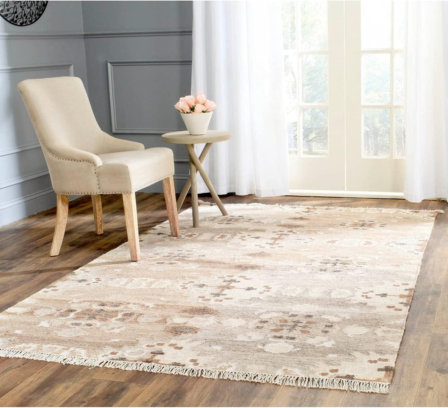 Natural Kilim NKM318 Hand Woven Area Rug - Grey/Multi - 7'x7' - Safavieh.