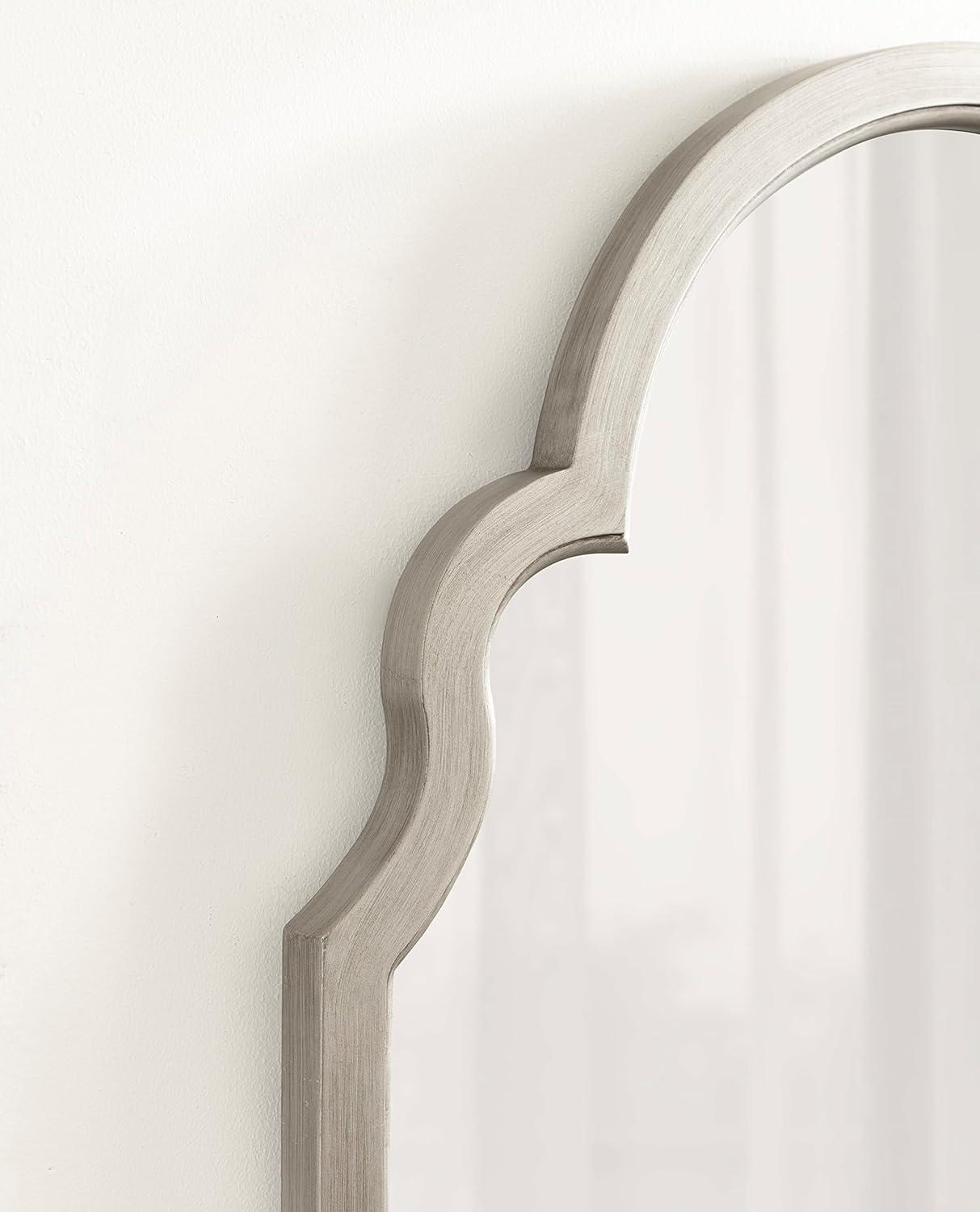 Kate and Laurel Hogan MDF Arch Mirror, 24x36, Silver