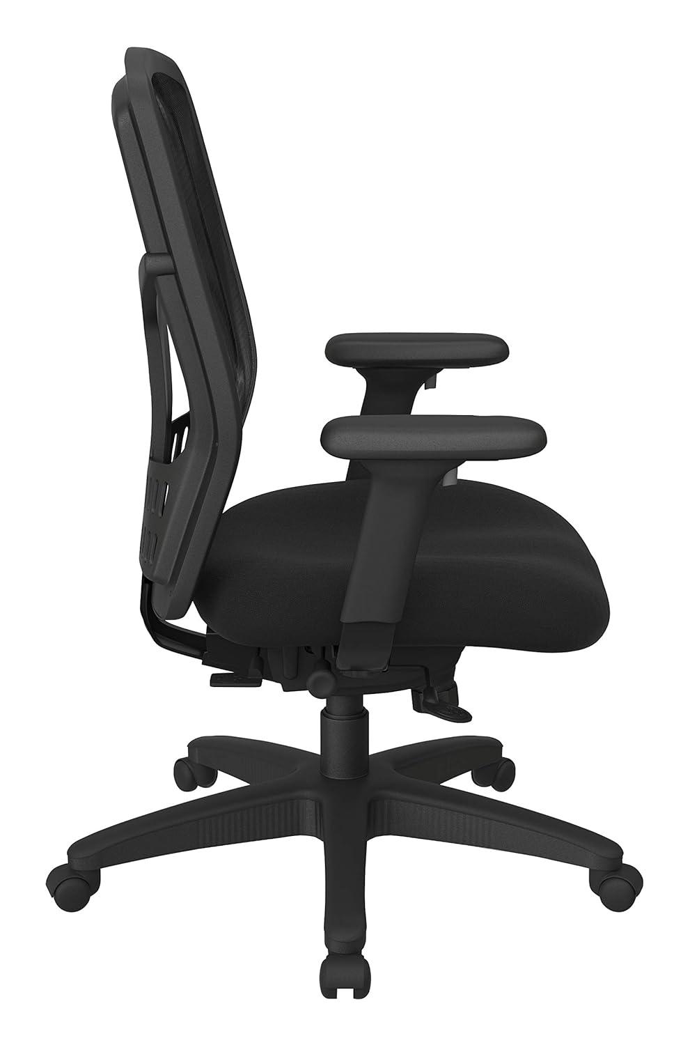 Office Star Products High-Back Managers Office Chair w/ adjustable arms icon black