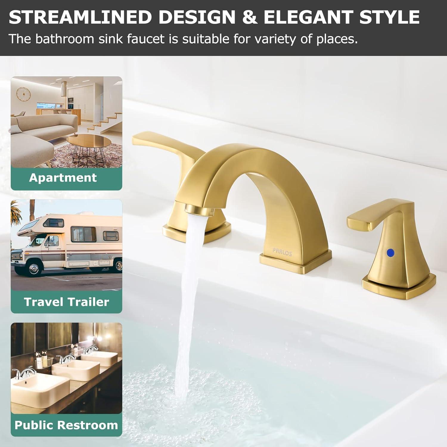 Widespread 2-handle Bathroom Faucet with Drain Assembly