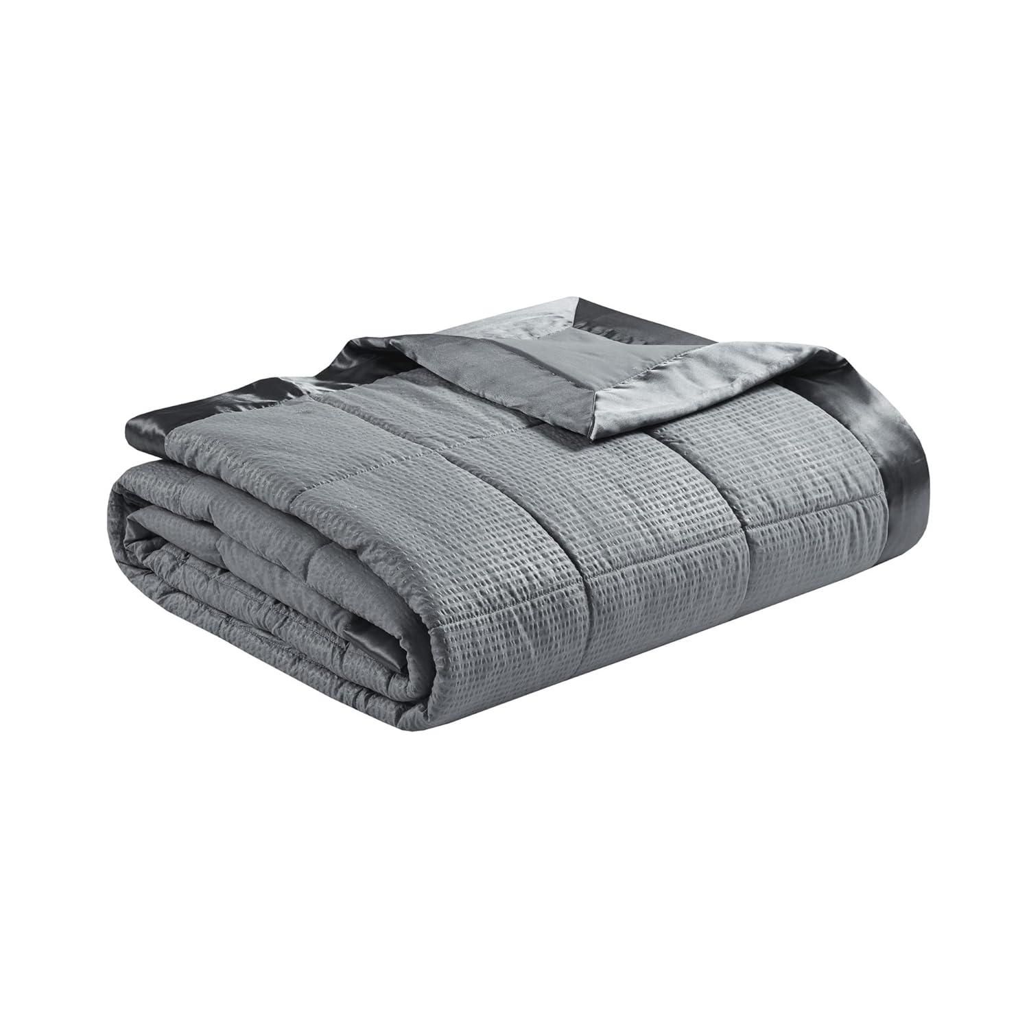 Madison Park Cambria Oversized Down Alternative Blanket with Satin Trim