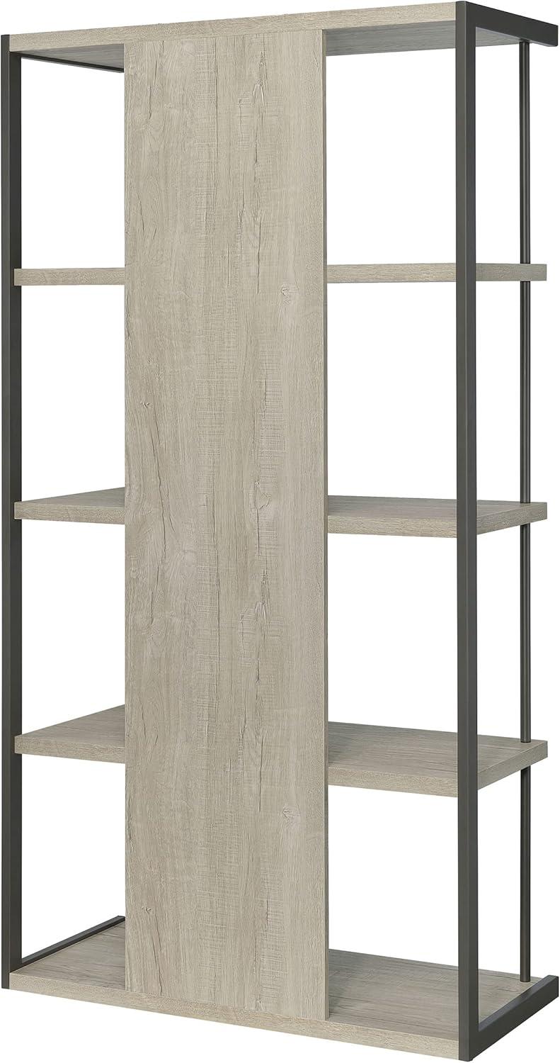 Coaster Loomis 4-shelf Modern Wood Bookcase Whitewashed Gray