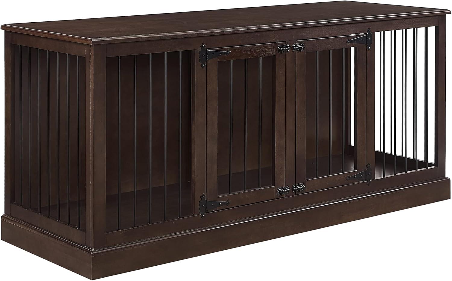 Crosley Furniture Winslow Medium Credenza Dog Crate Kennel for Pets