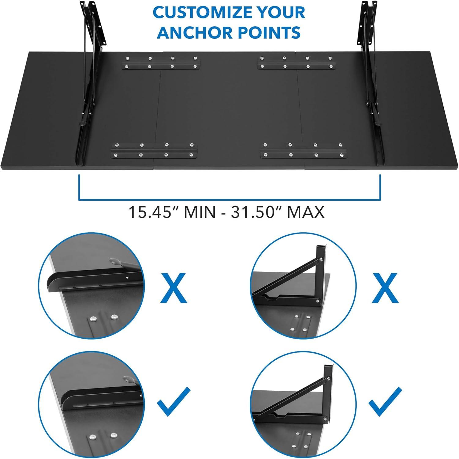 Mount-It! Heavy Duty Drop Down Table, Wall Mounted Drop Leaf Tables, Collapsible, Folding Workbench for Home Office, Laundry Room, Garage, Basement