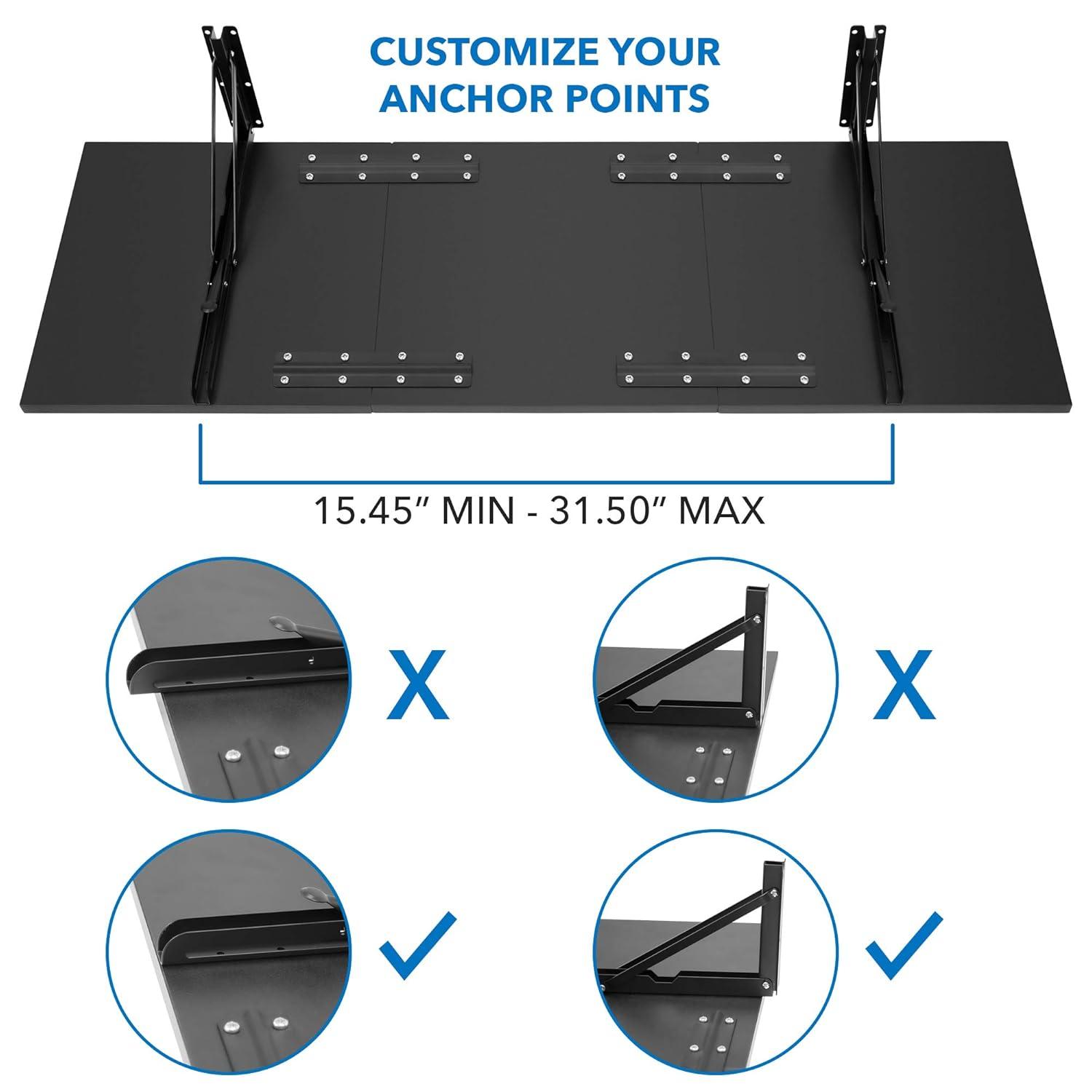 Mount-It! Heavy Duty Drop Down Table, Wall Mounted Drop Leaf Tables, Collapsible, Folding Workbench for Home Office, Laundry Room, Garage, Basement