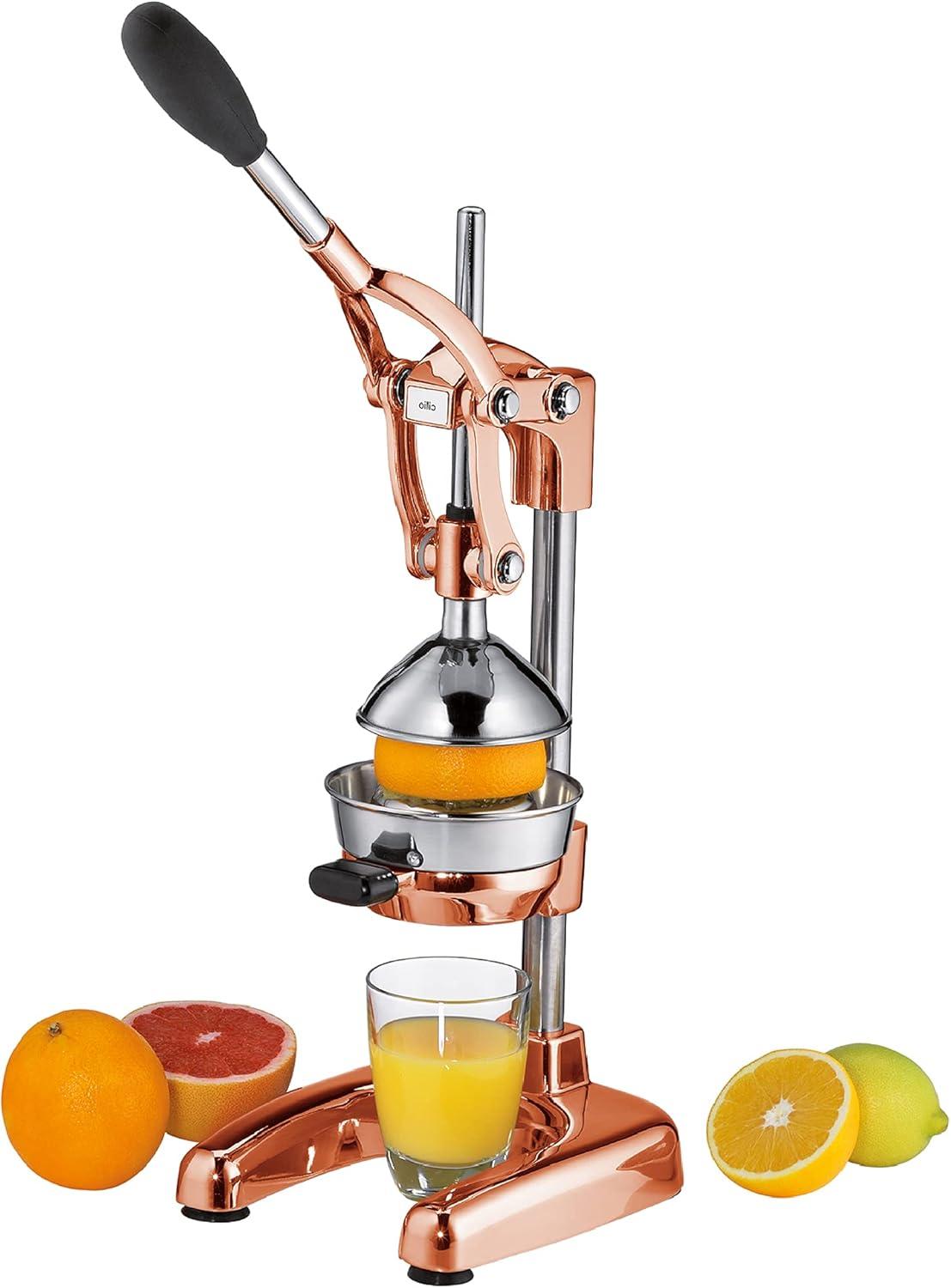 Cilio Amalfi Commercial Grade Manual Citrus Juicer, Extractor, and Juice Press, Copper