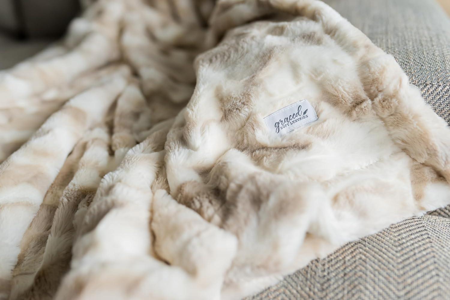 Graced Soft Luxuries Double Sided Faux Fur Throw Blanket, Multiple Colors