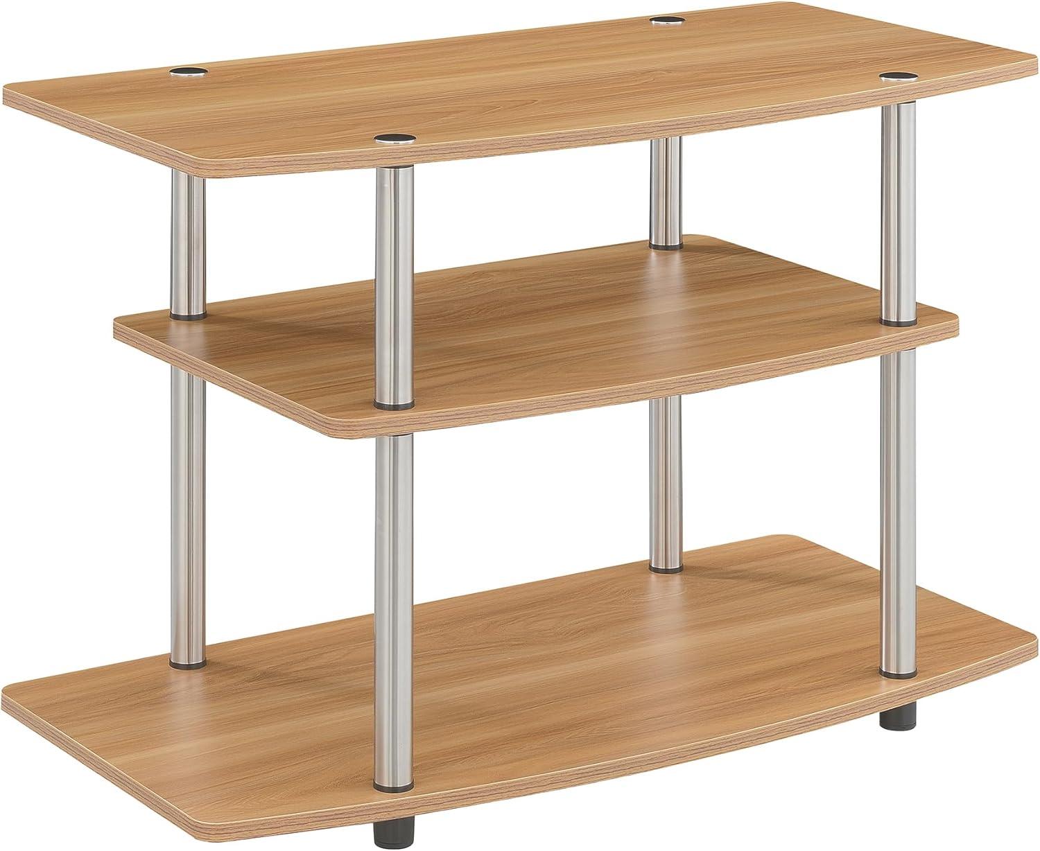 Convenience Concepts Designs2Go No Tools 3 Tier TV Stand, Light Oak